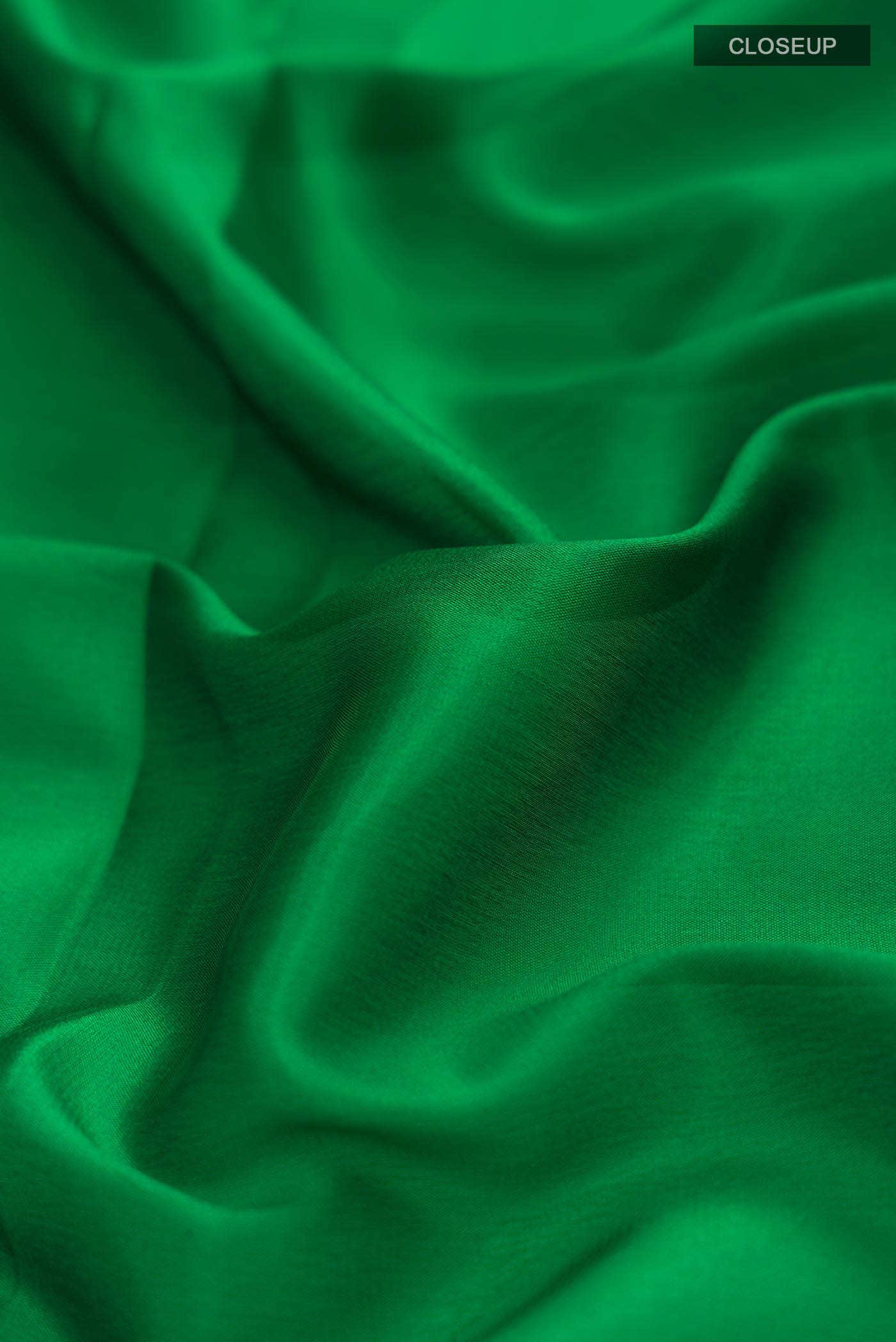 Green Crepe Saree