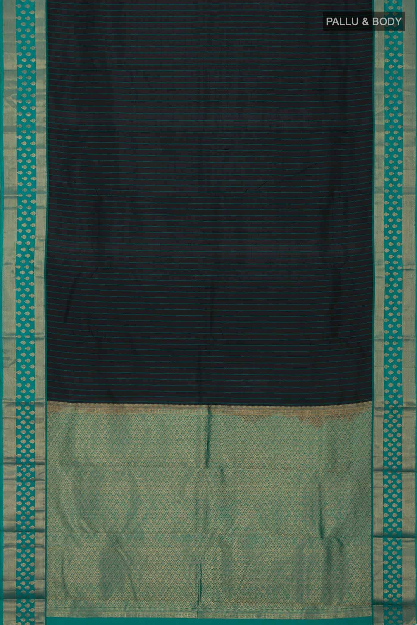 Black Kanchipuram Silk Saree