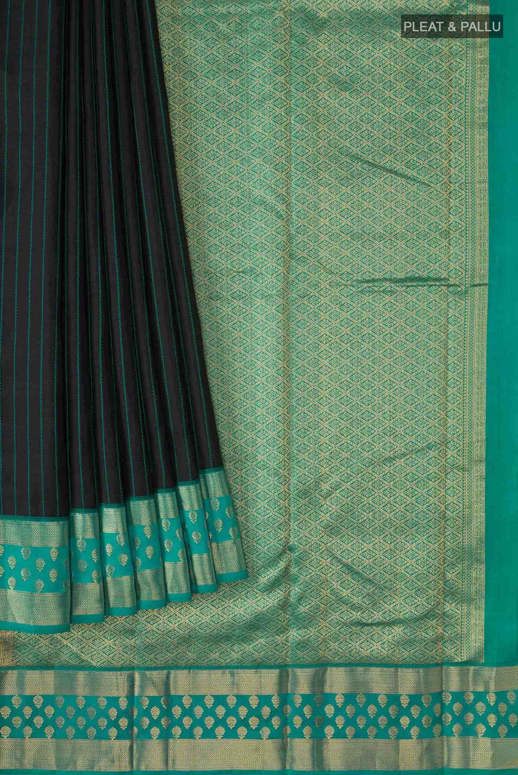 Black Kanchipuram Silk Saree