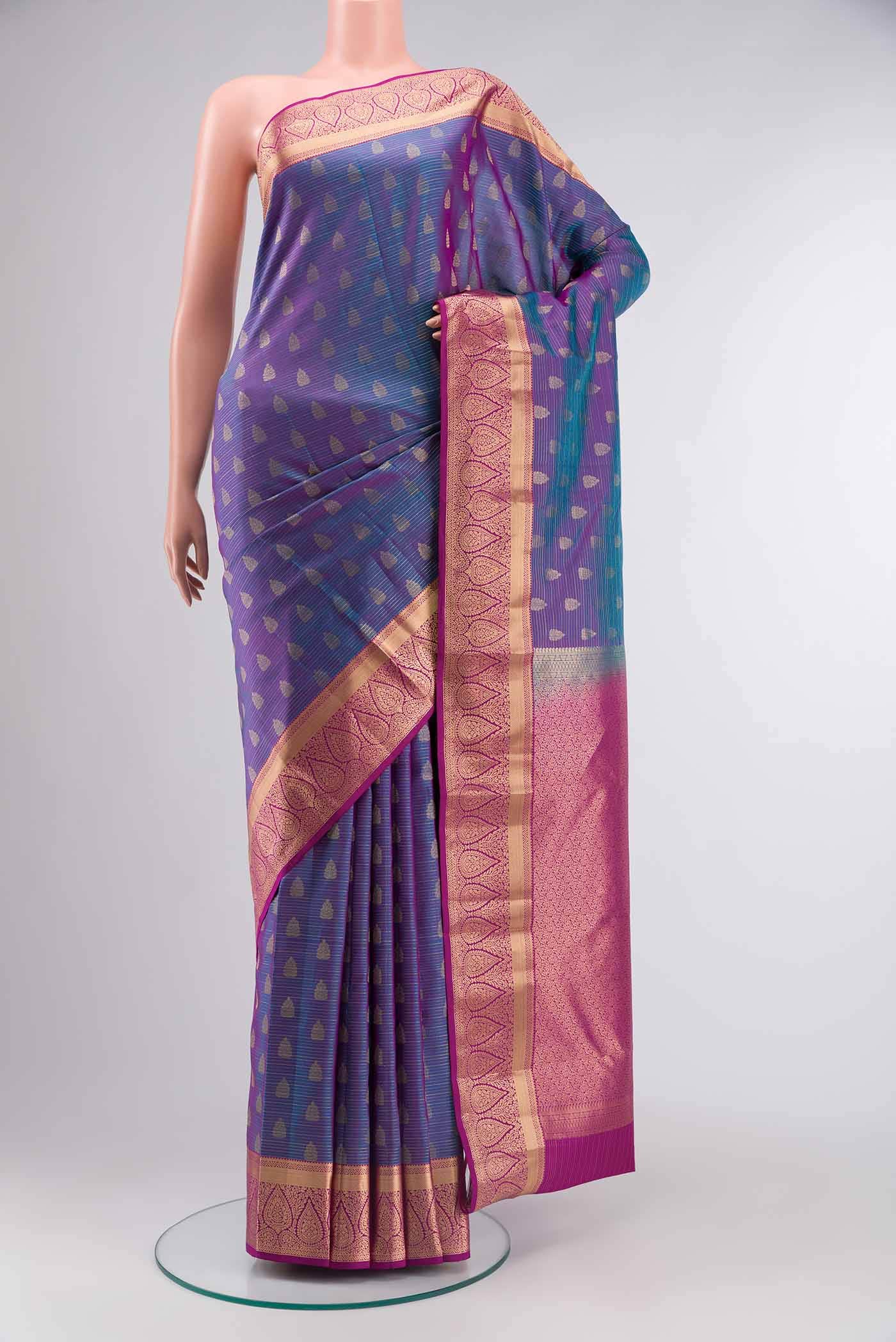 Blue Kanchipuram Silk Saree