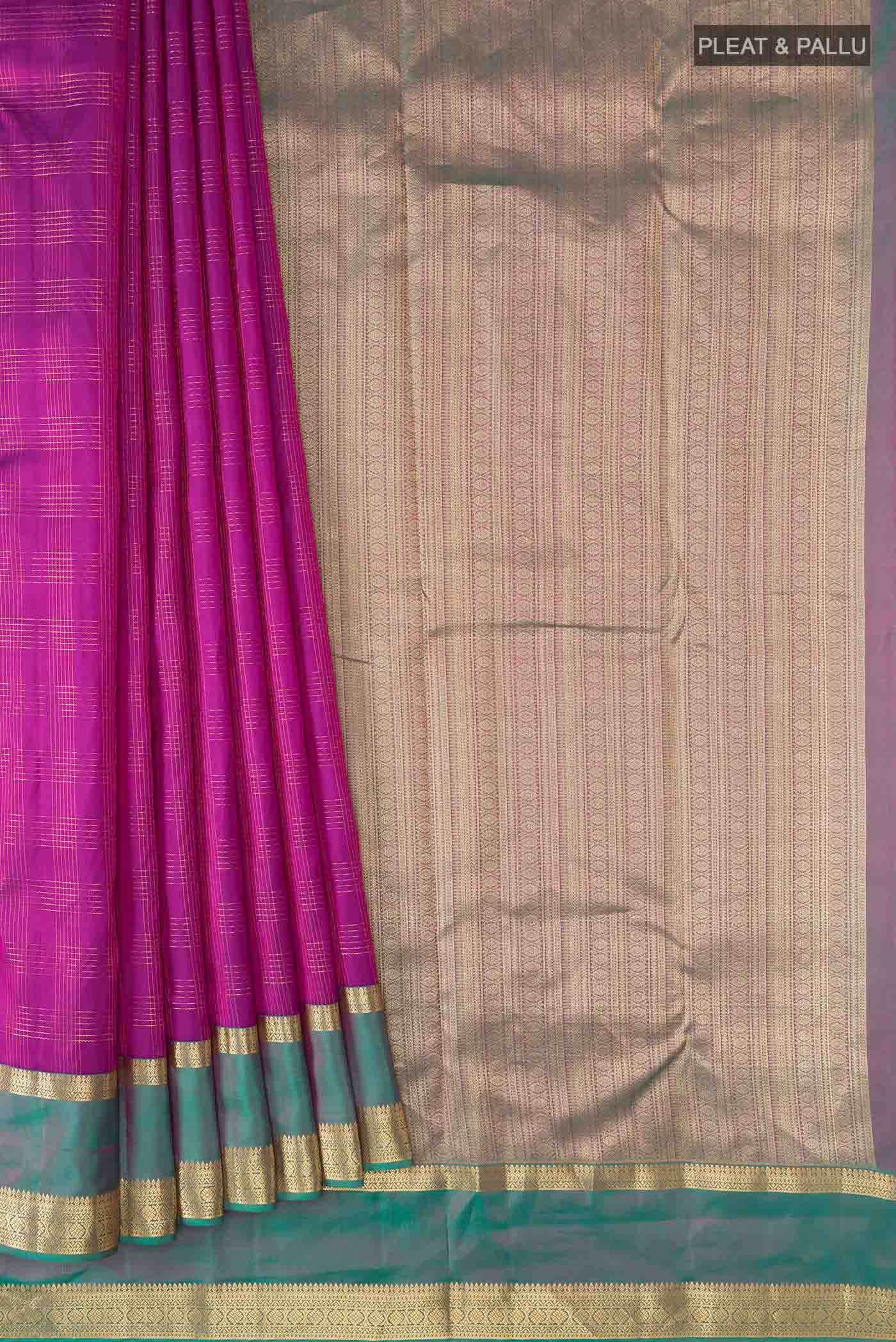 Purple Kanchipuram Silk Saree