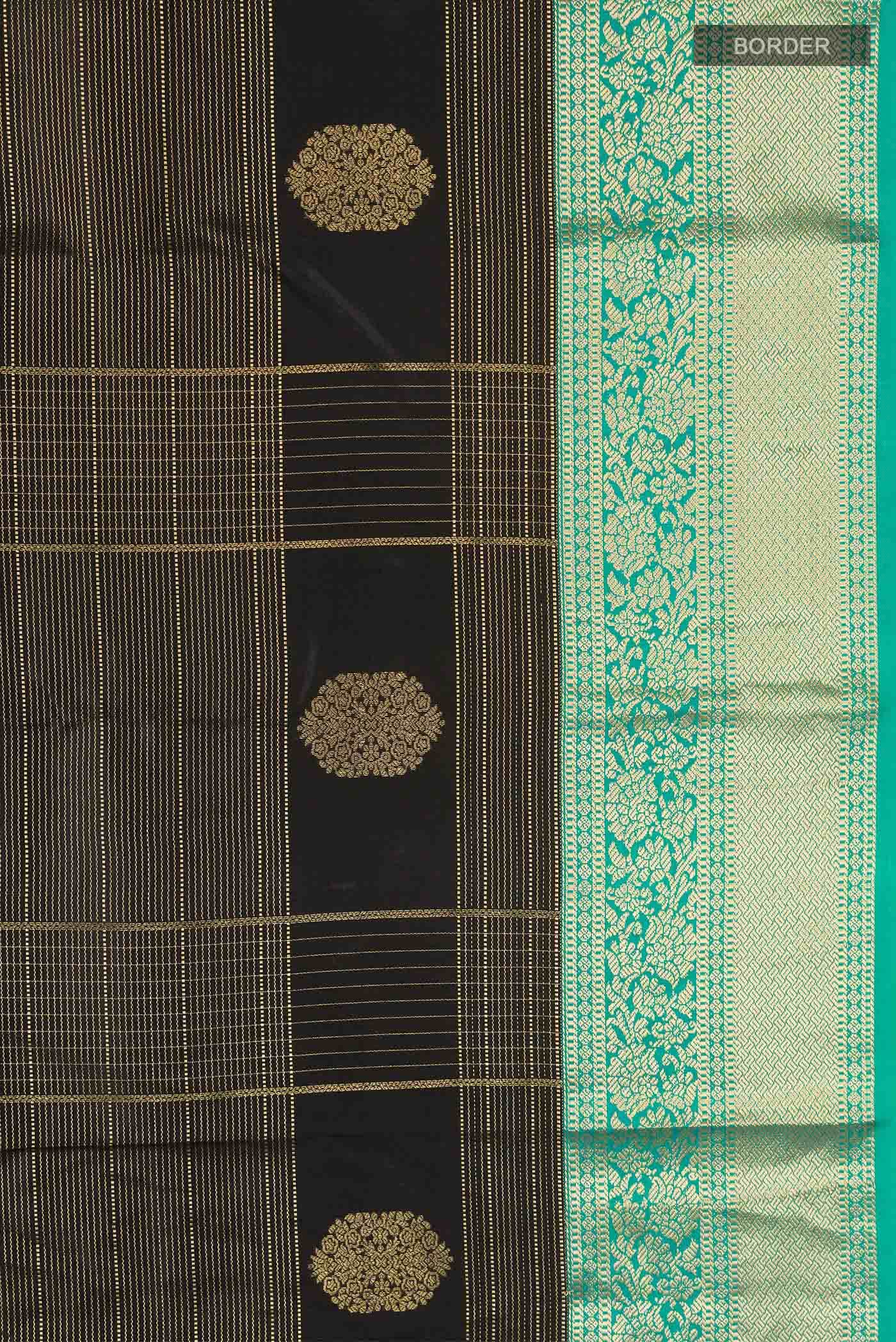 Black Kanchipuram Silk Saree
