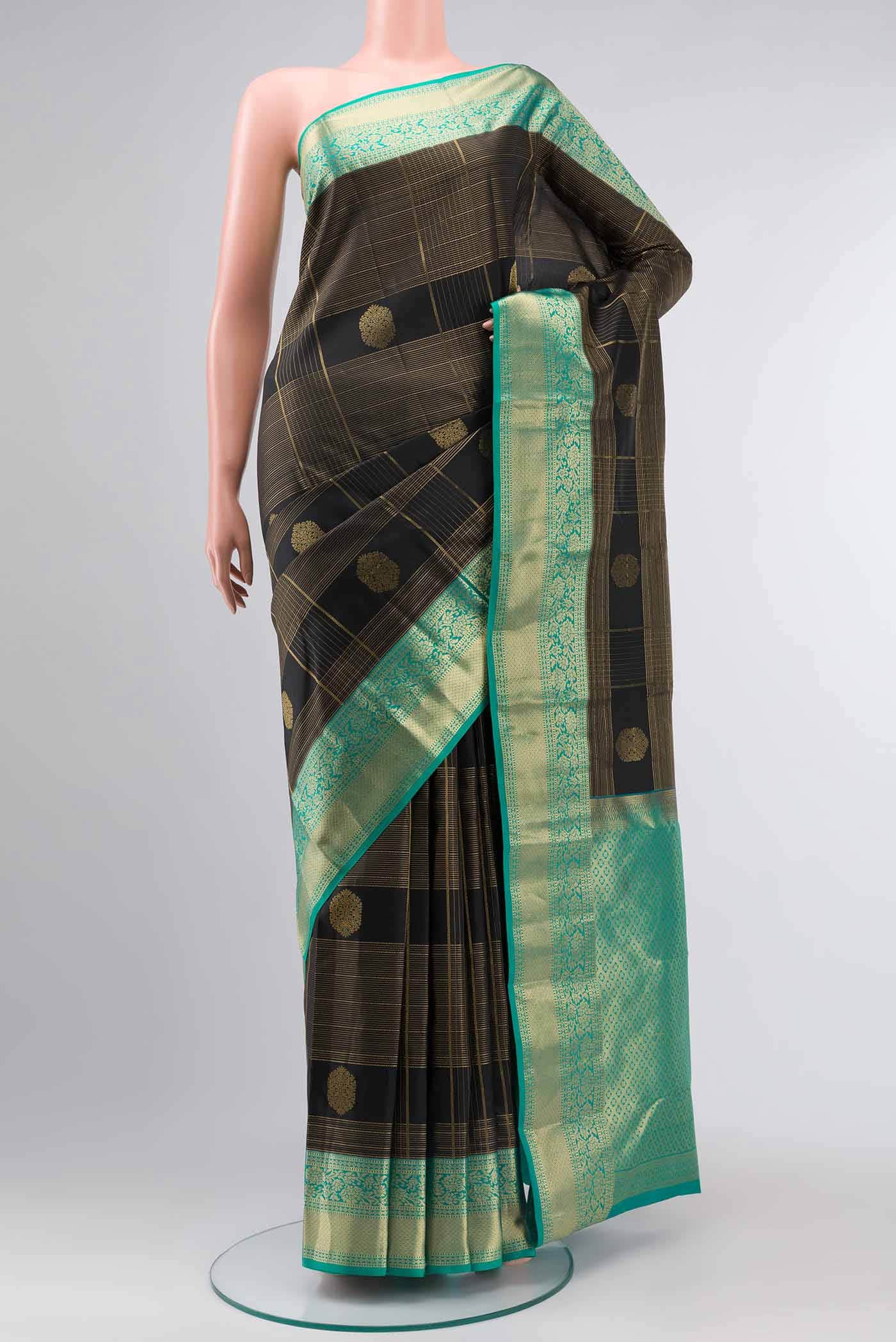 Black Kanchipuram Silk Saree