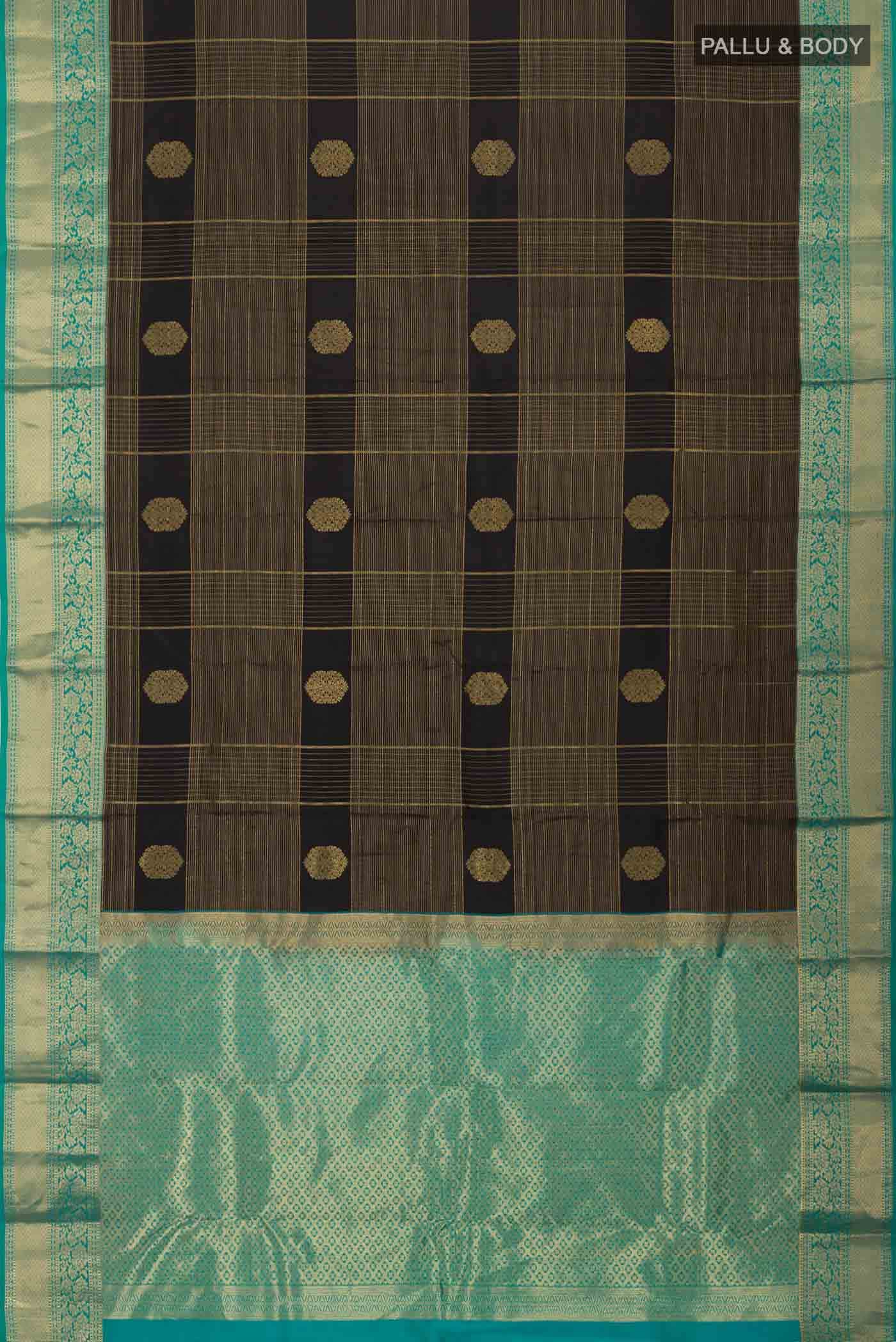 Black Kanchipuram Silk Saree