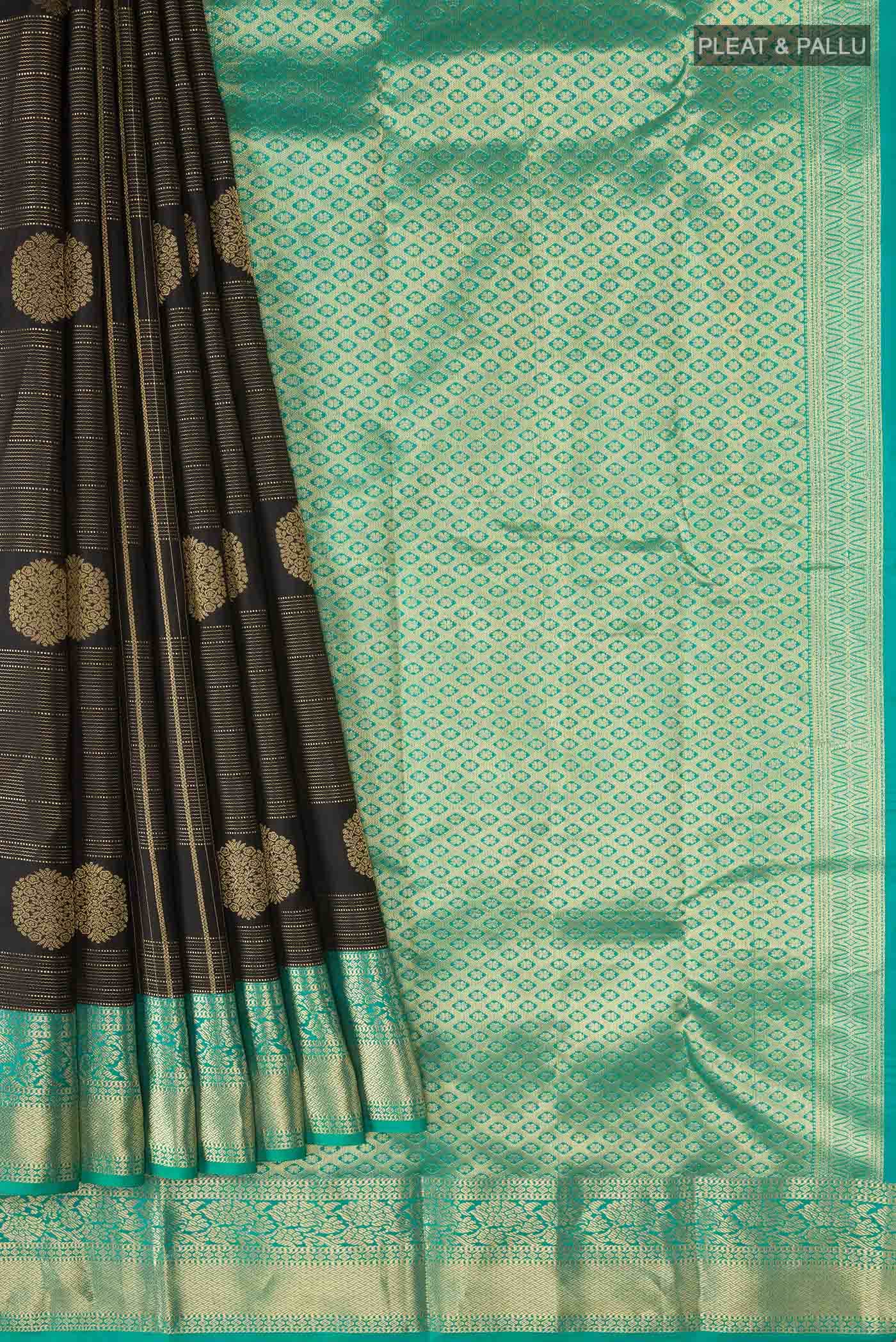Black Kanchipuram Silk Saree