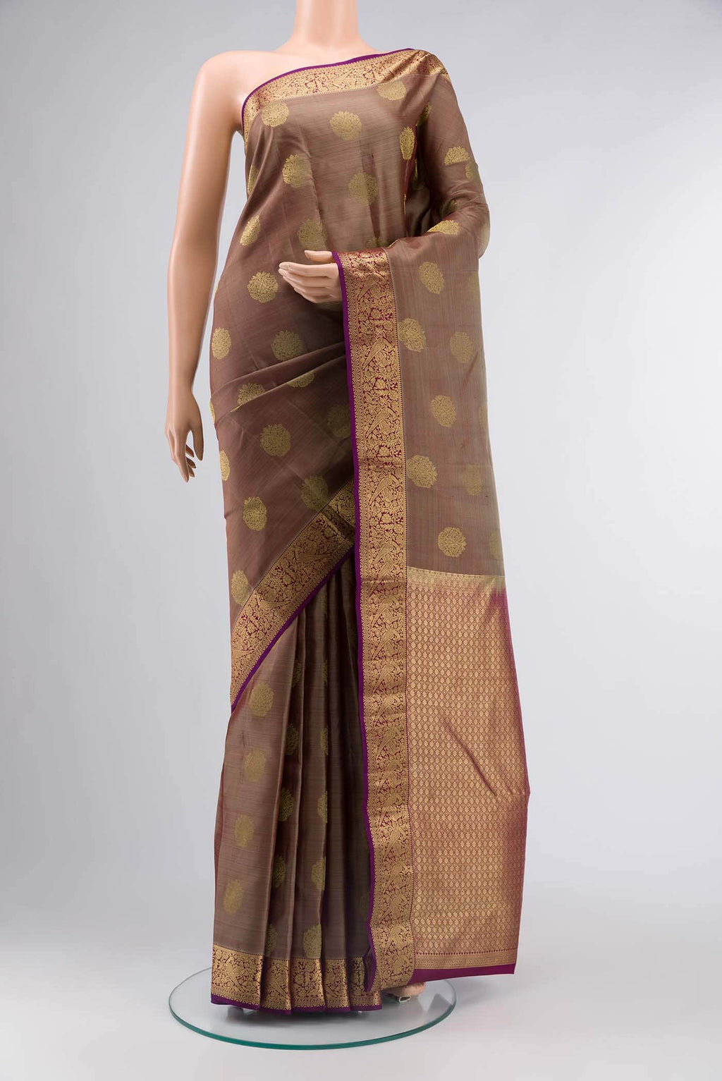 Mauve Kanchipuram Silk Saree