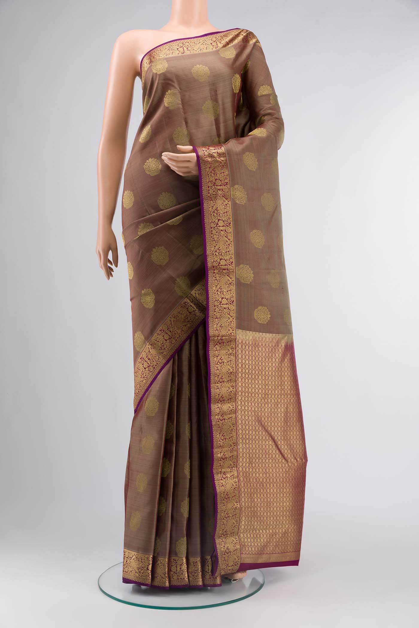 Mauve Kanchipuram Silk Saree