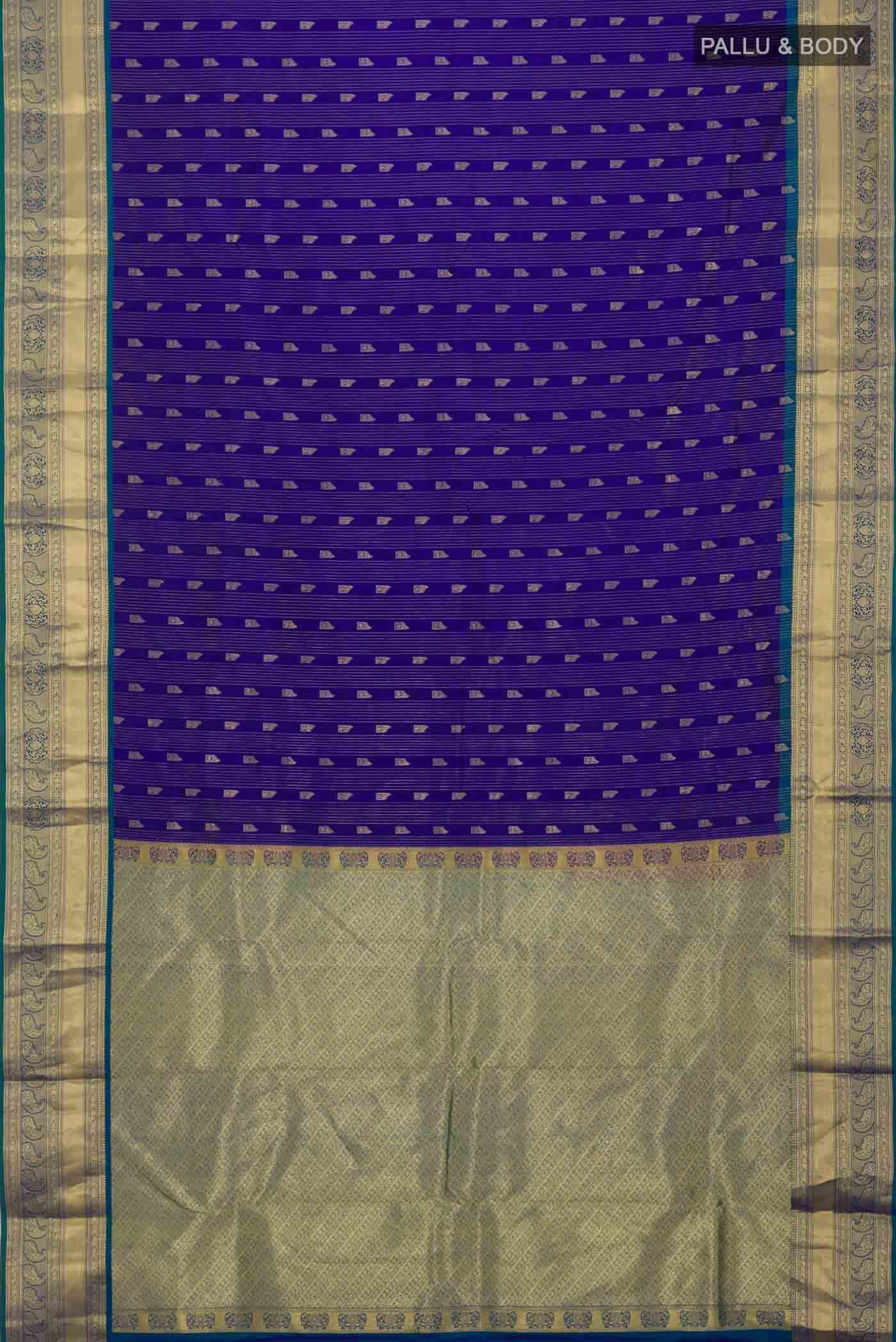 Blue Kanchipuram Silk Saree