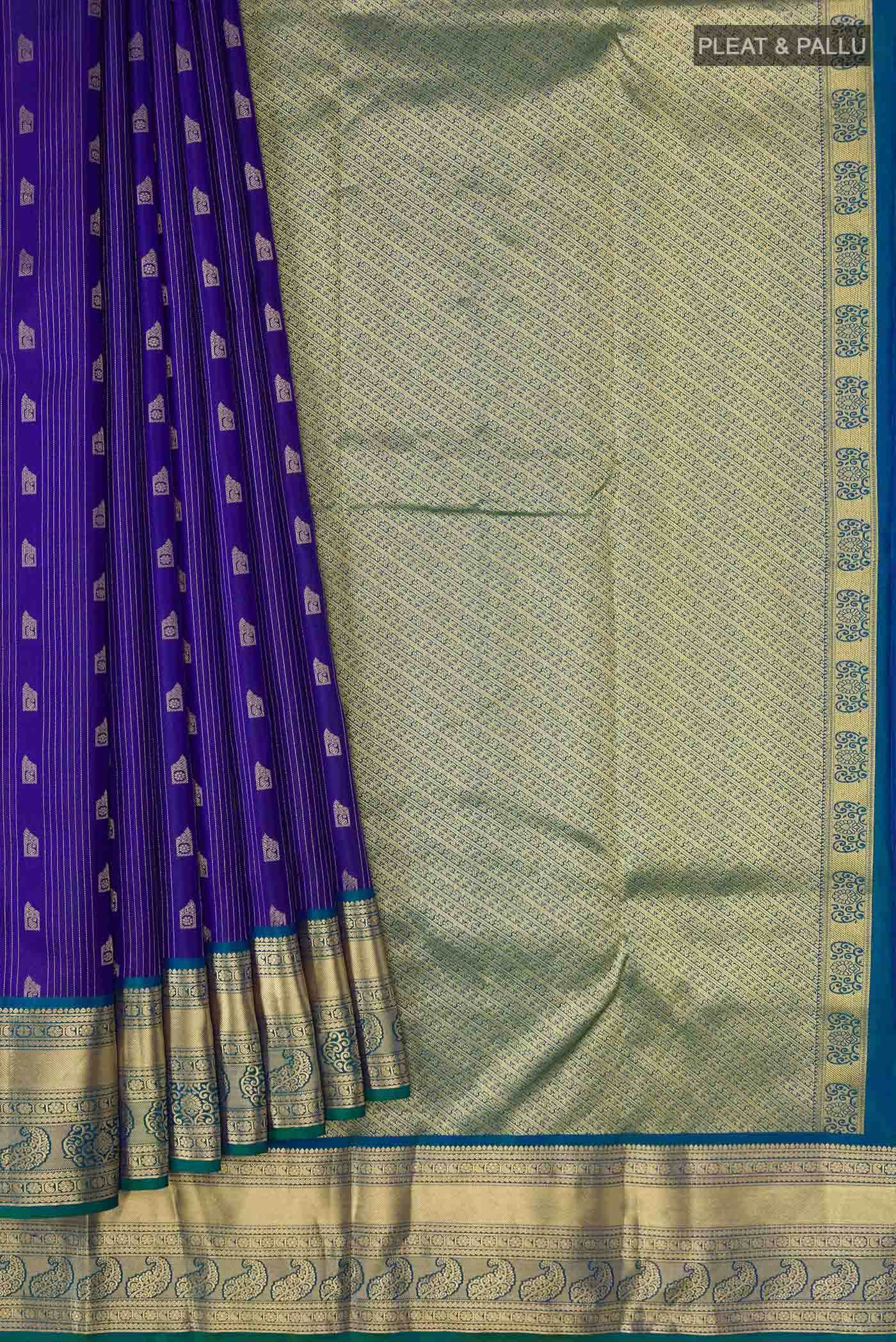 Blue Kanchipuram Silk Saree