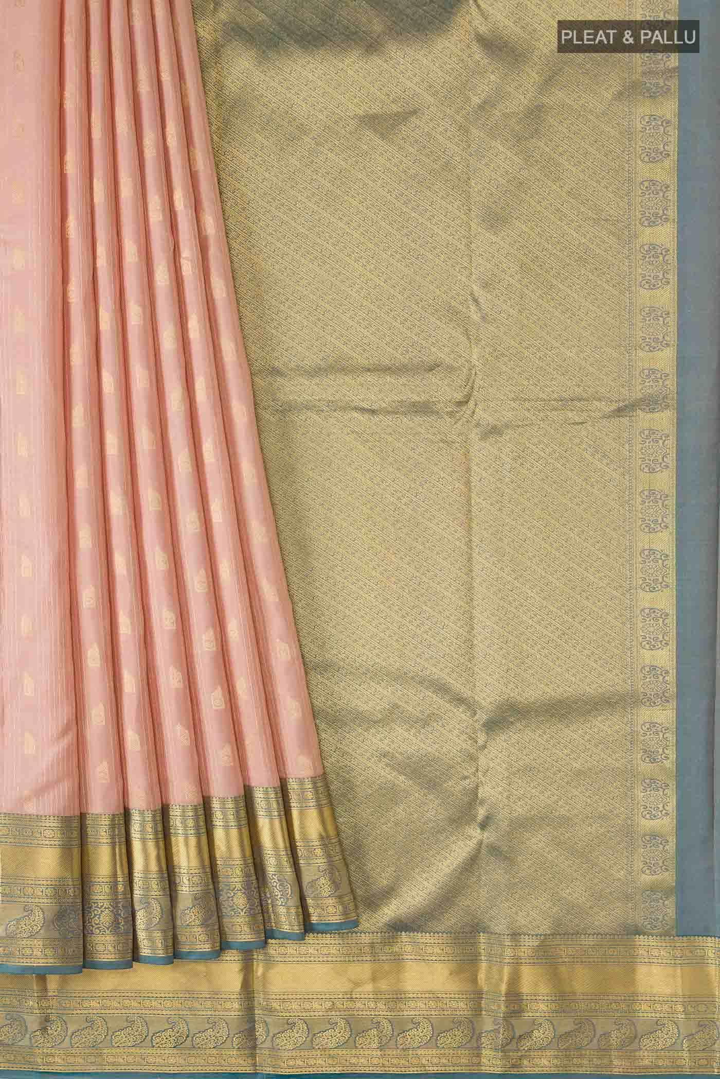 Brown Kanchipuram Silk Saree