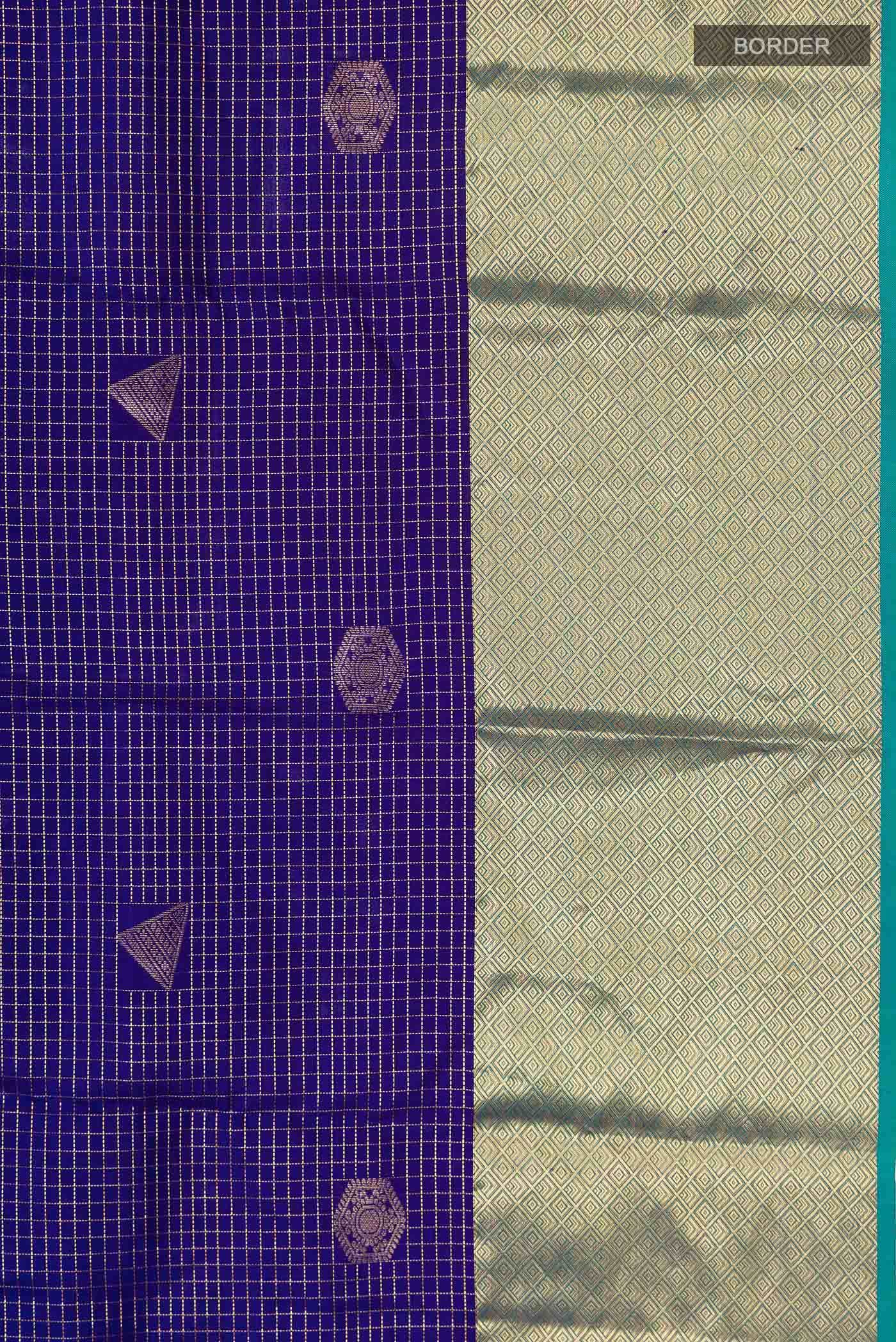 Blue Kanchipuram Silk Saree