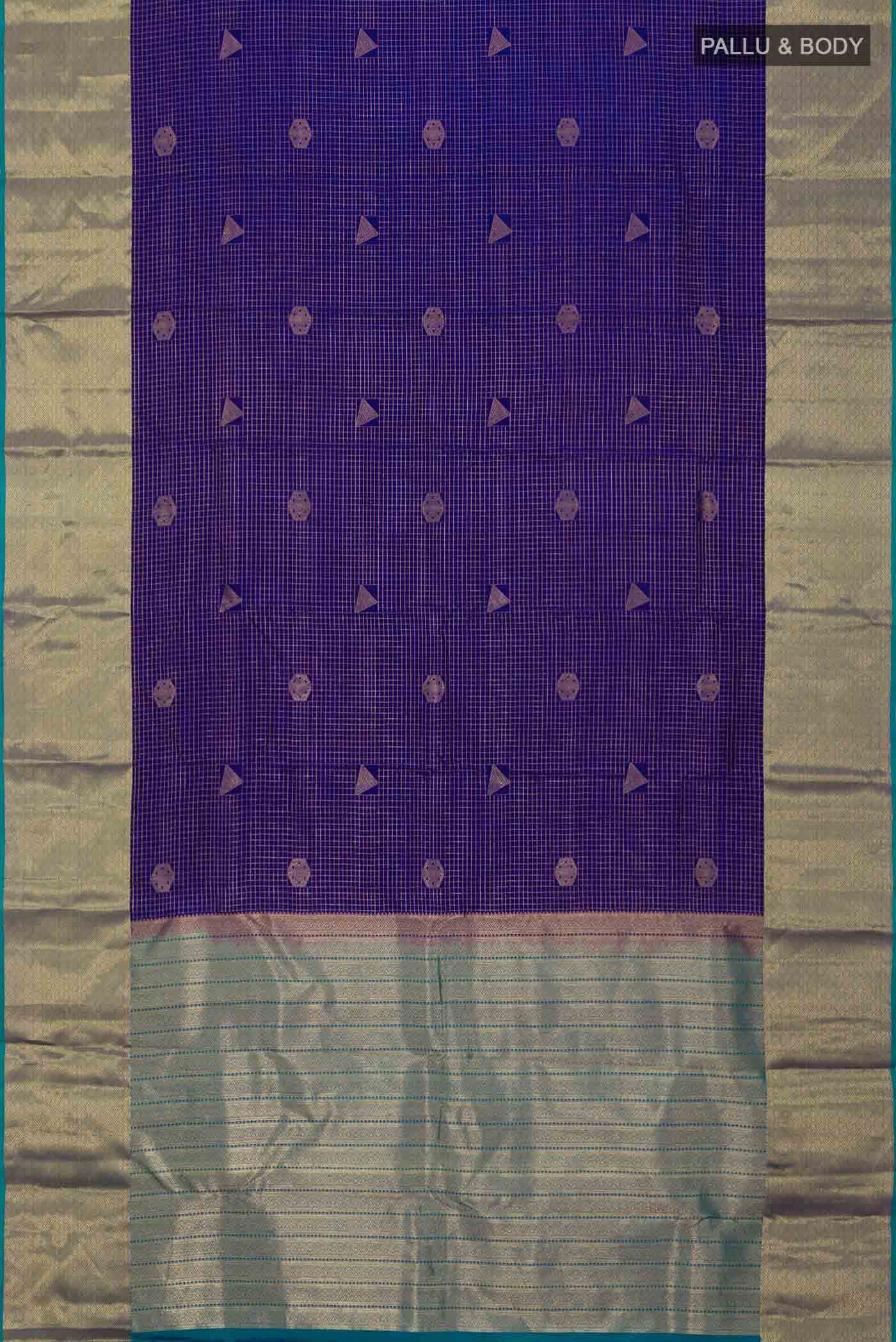 Blue Kanchipuram Silk Saree