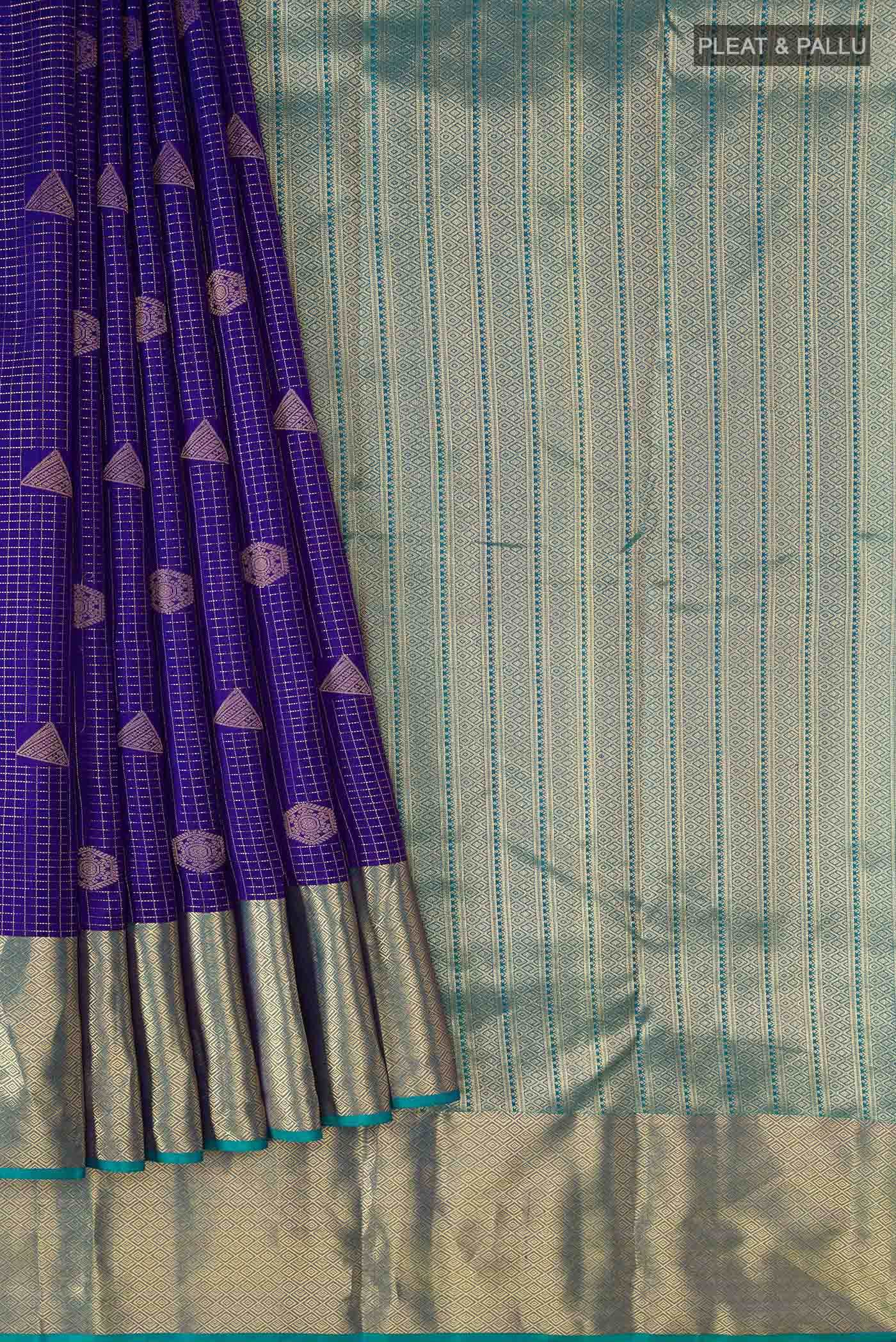Blue Kanchipuram Silk Saree