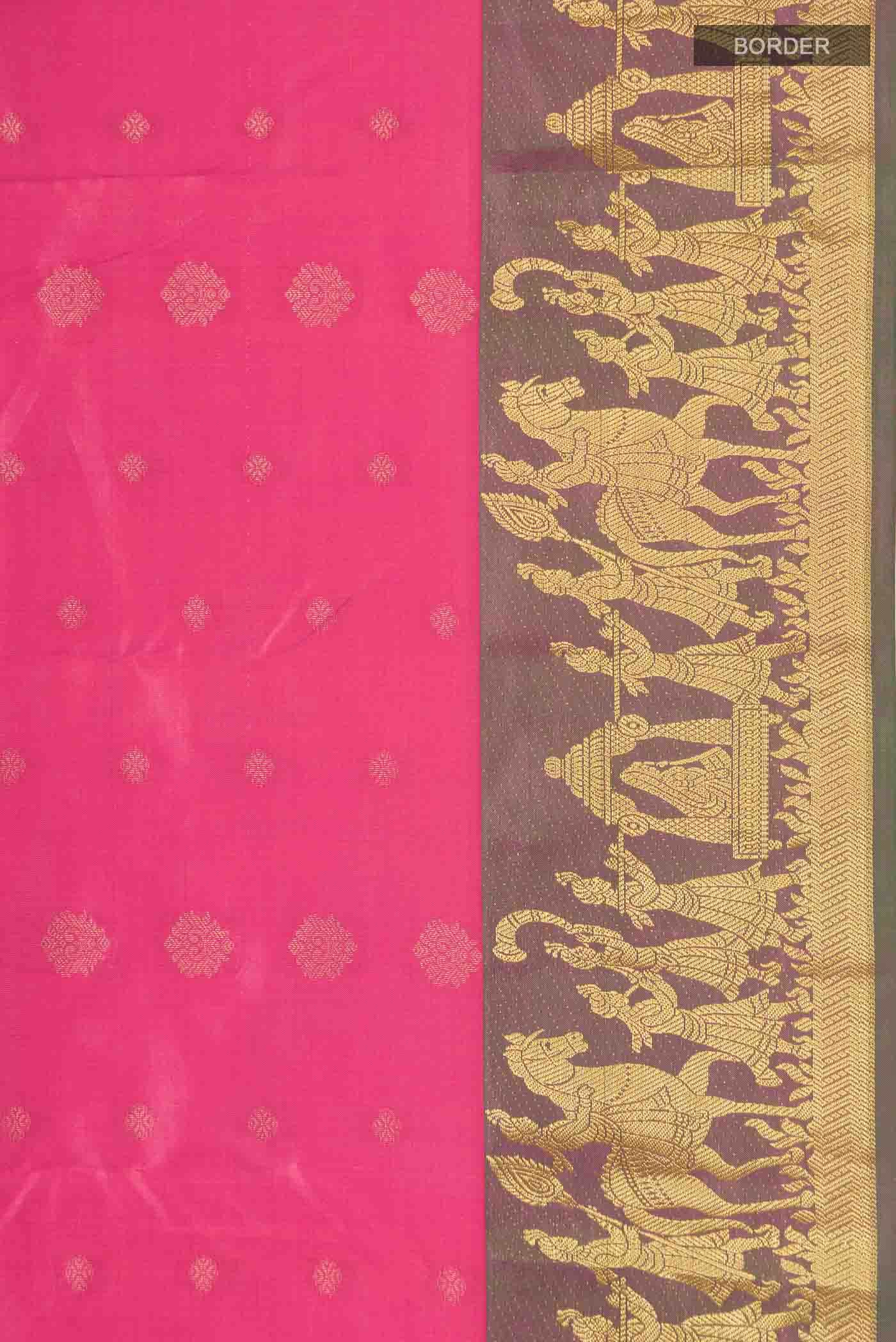 Pink Kanchipuram Silk Saree