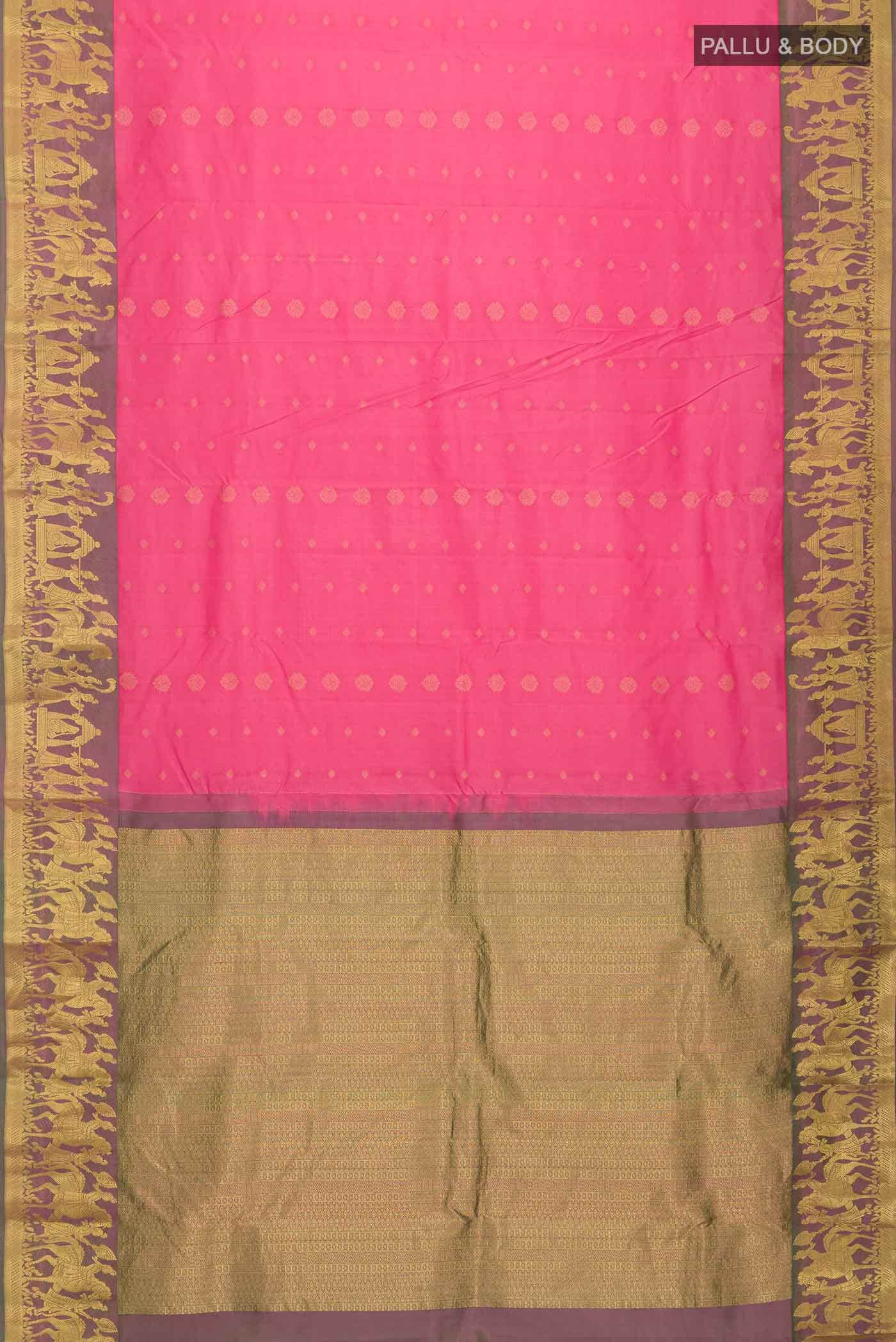 Pink Kanchipuram Silk Saree
