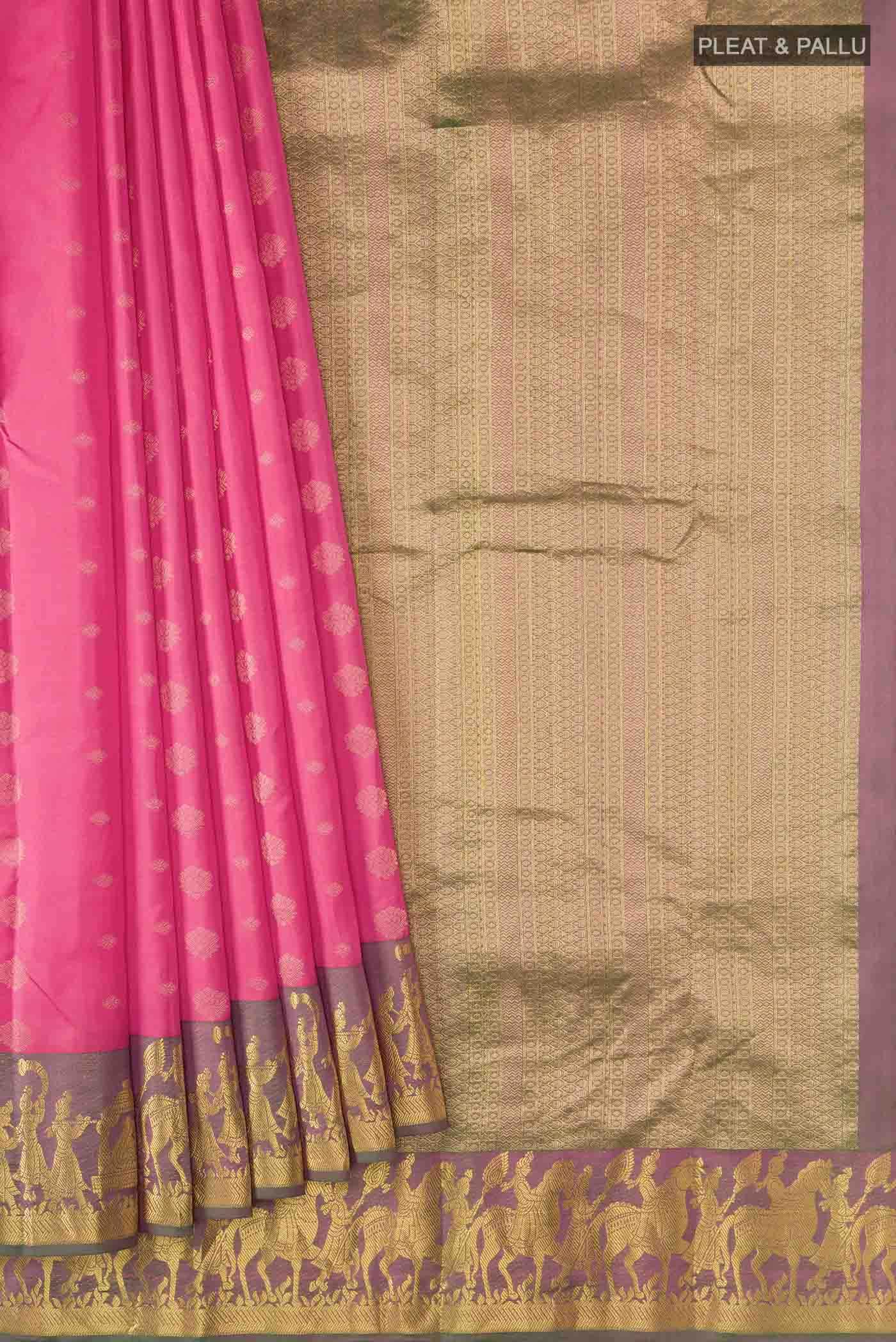 Pink Kanchipuram Silk Saree