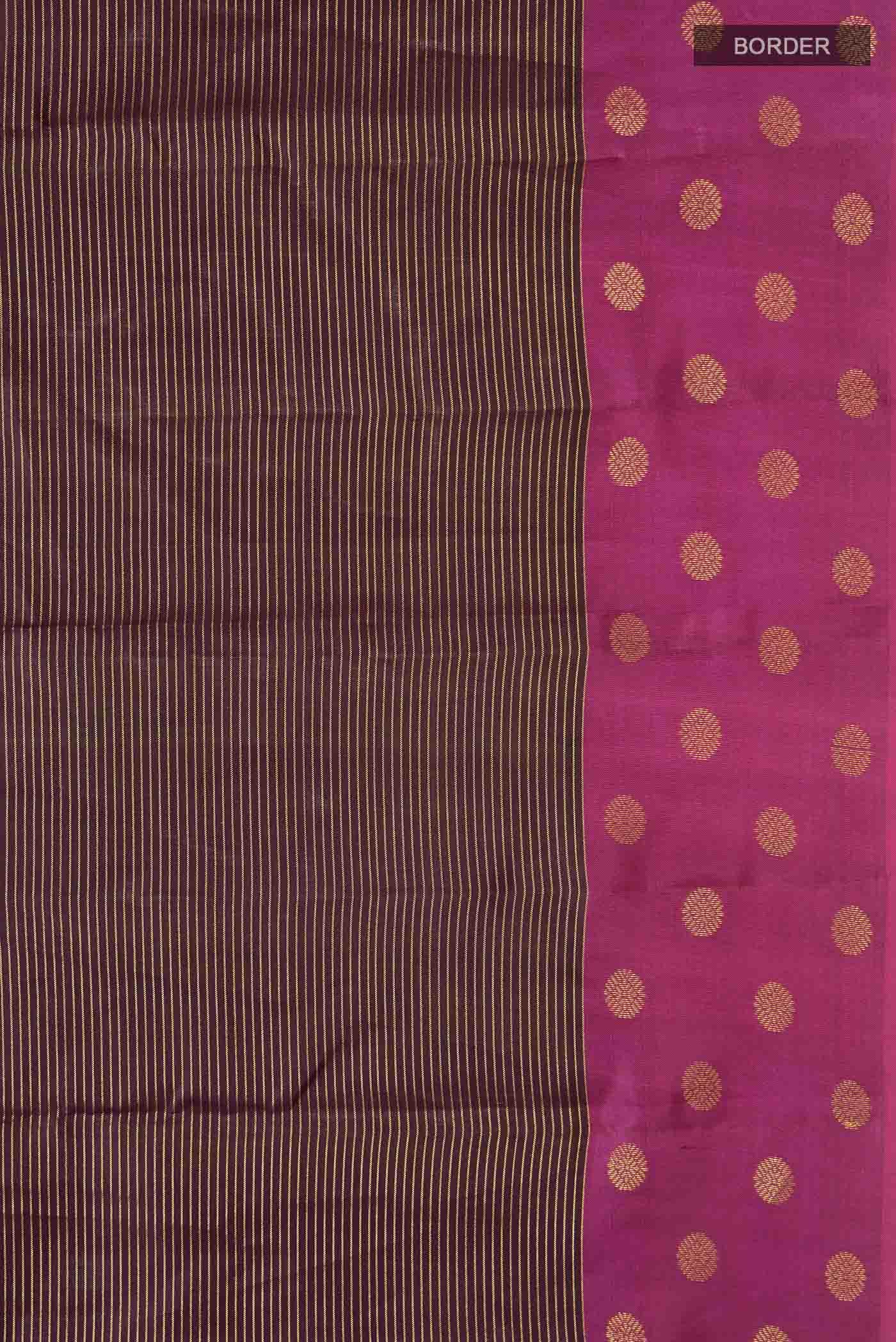 Brown Kanchipuram Silk Saree