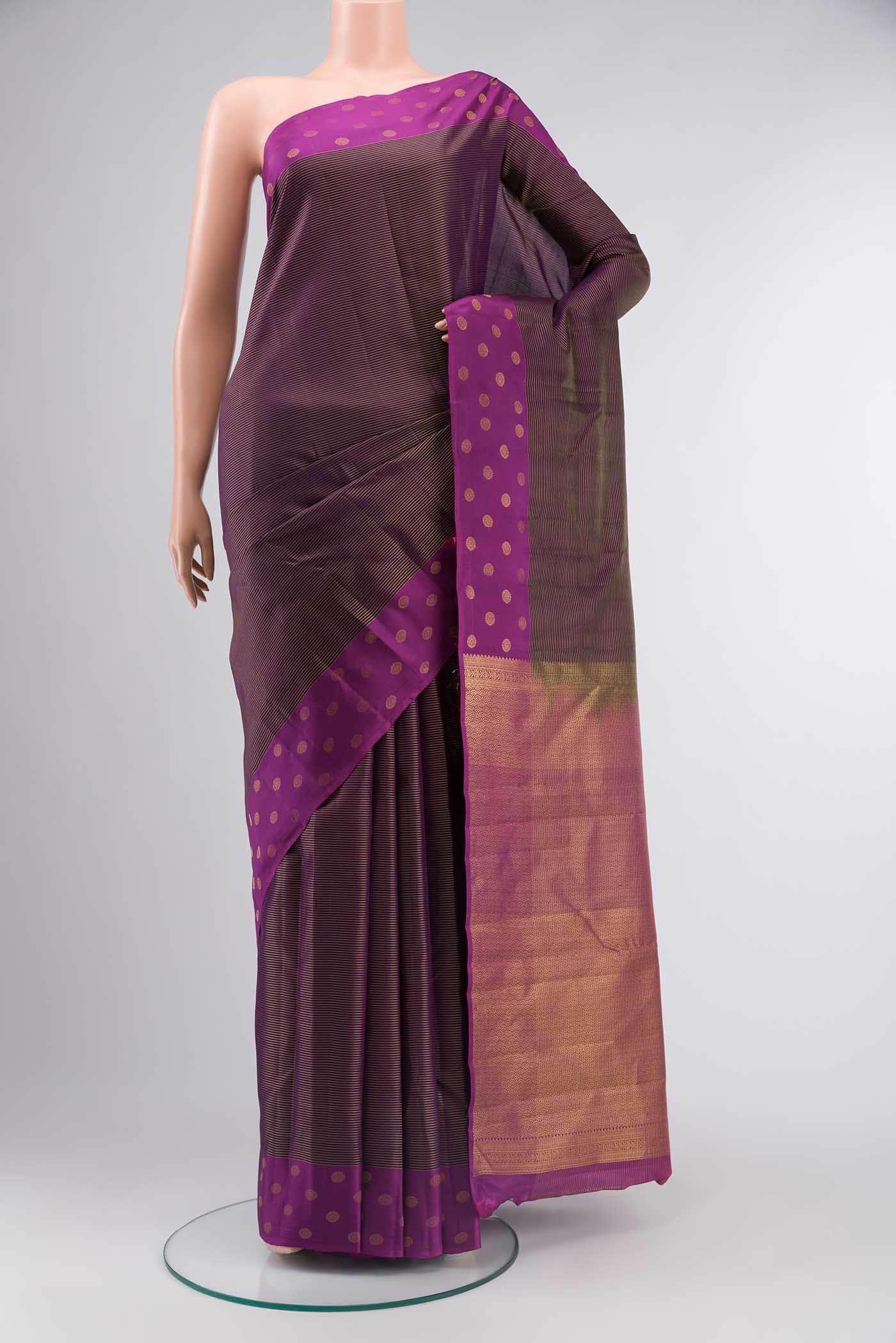 Brown Kanchipuram Silk Saree