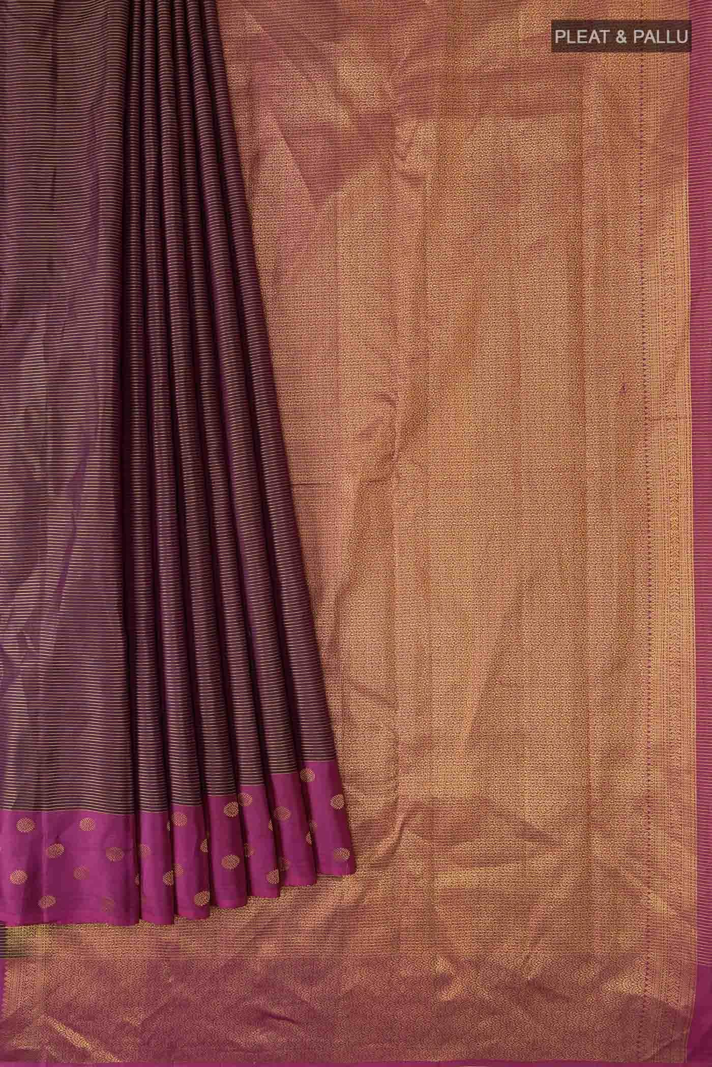 Brown Kanchipuram Silk Saree