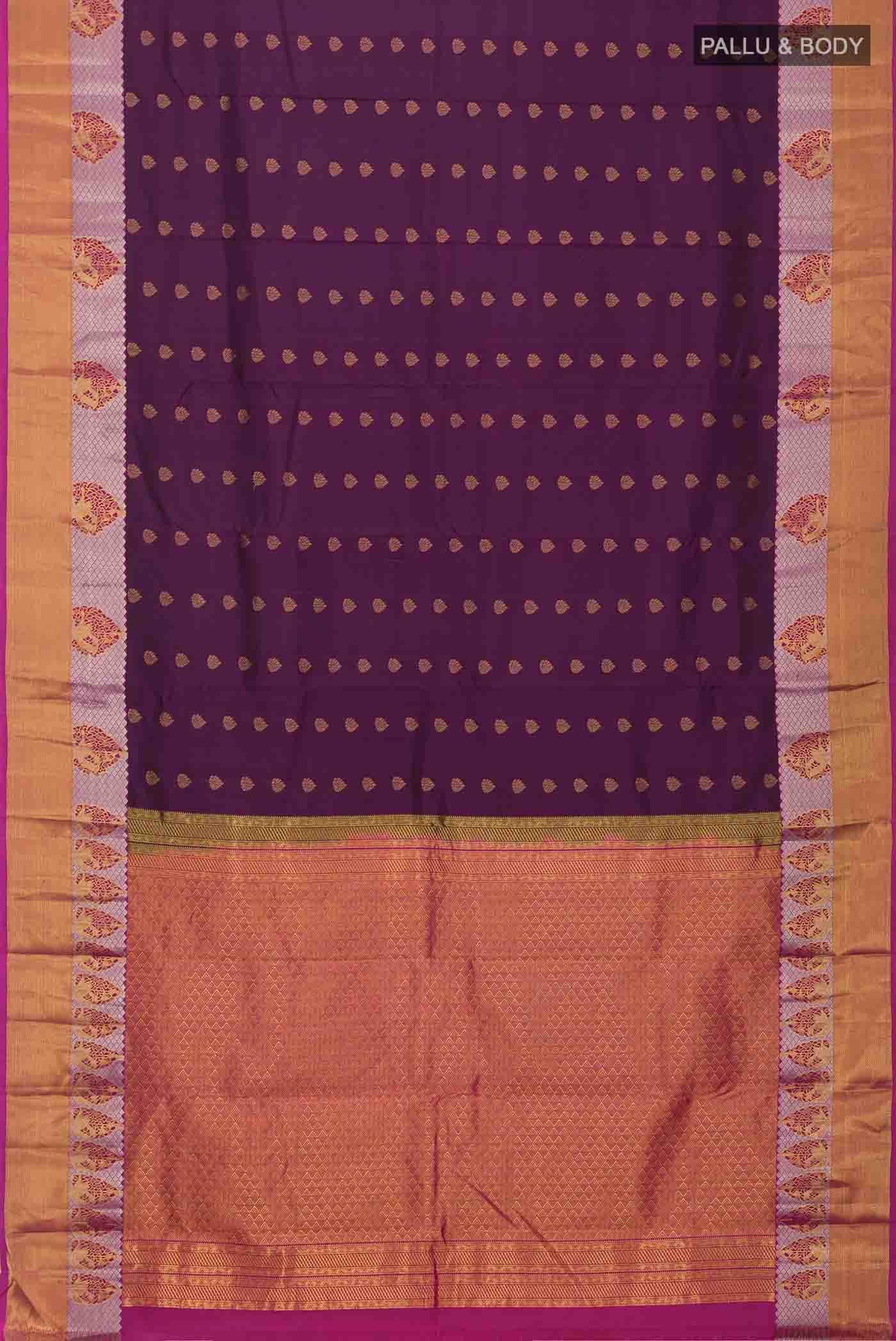 Purple Kanchipuram Silk Saree