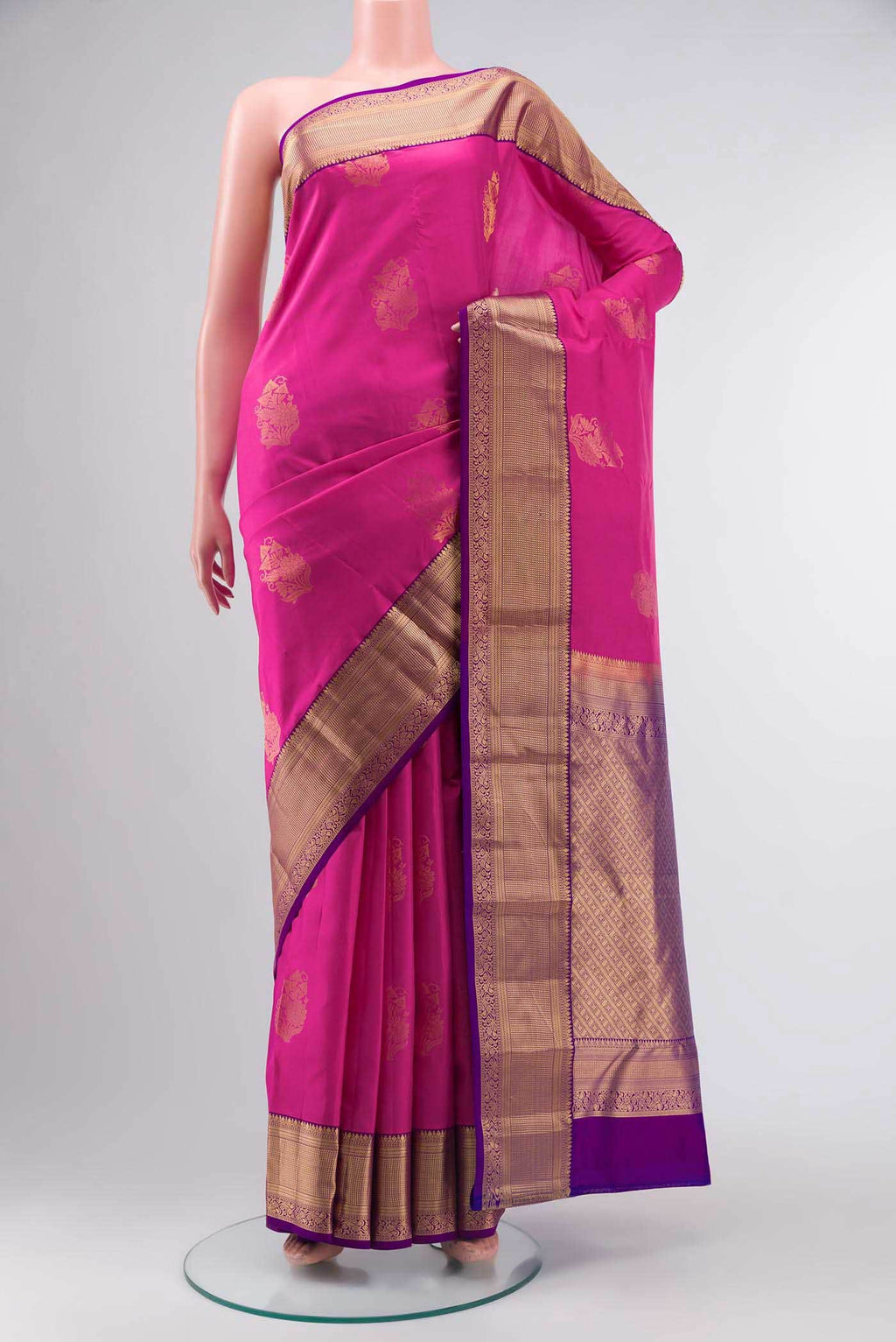 Pink Kanchipuram Silk Saree