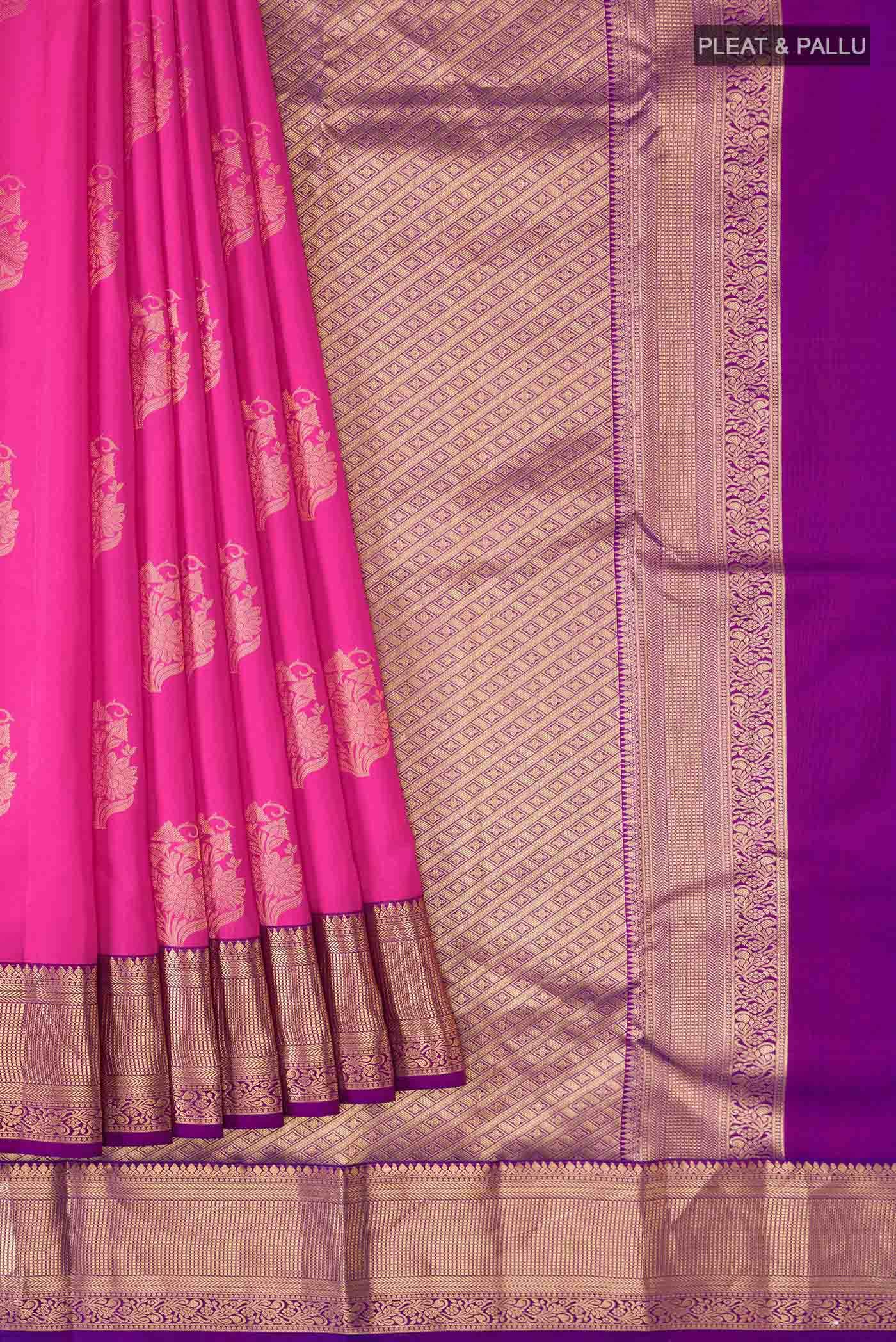 Pink Kanchipuram Silk Saree