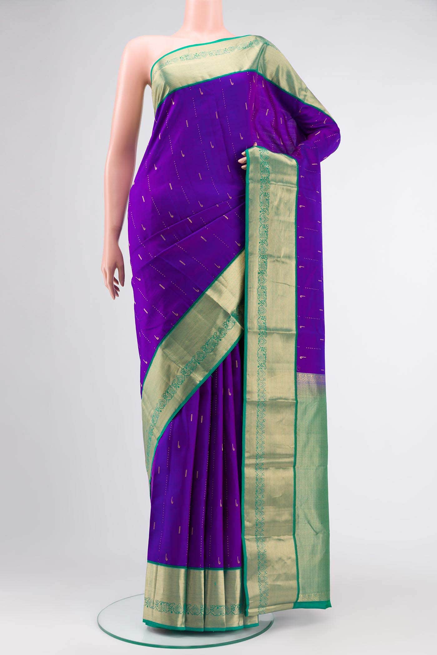 Blue Kanchipuram Silk Saree