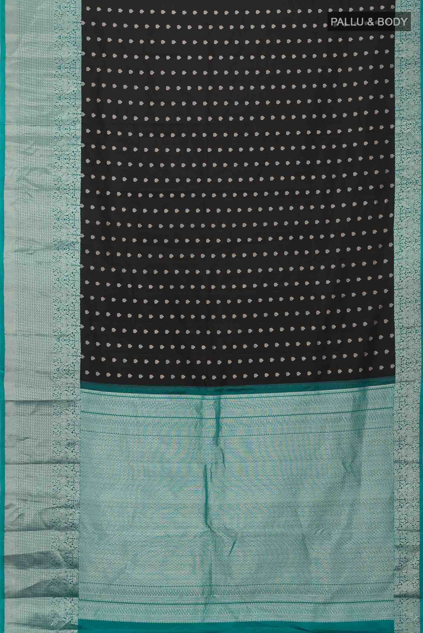 Black Kanchipuram Silk Saree