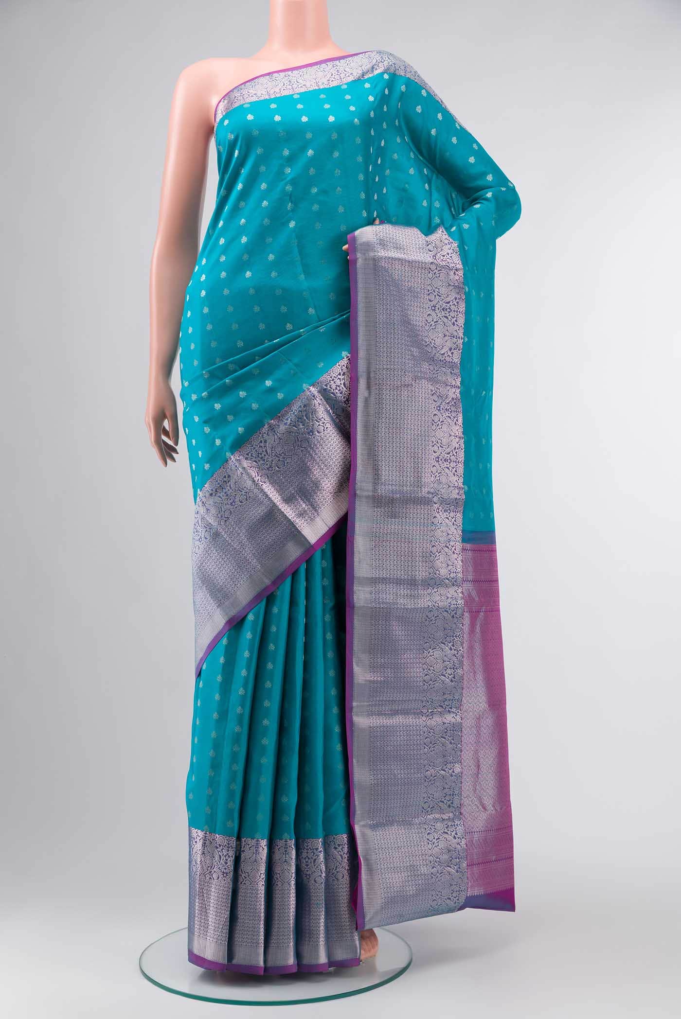 Blue Kanchipuram Silk Saree
