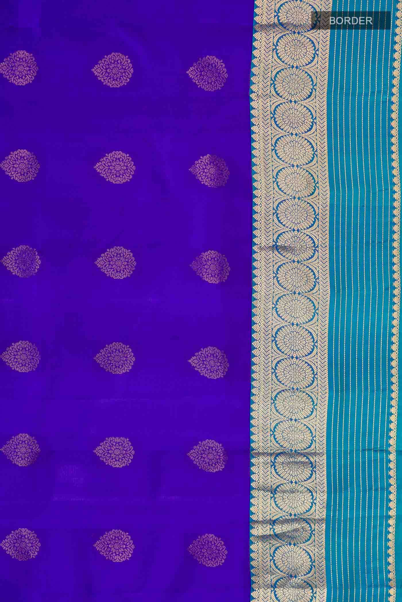 Blue Kanchipuram Silk Saree