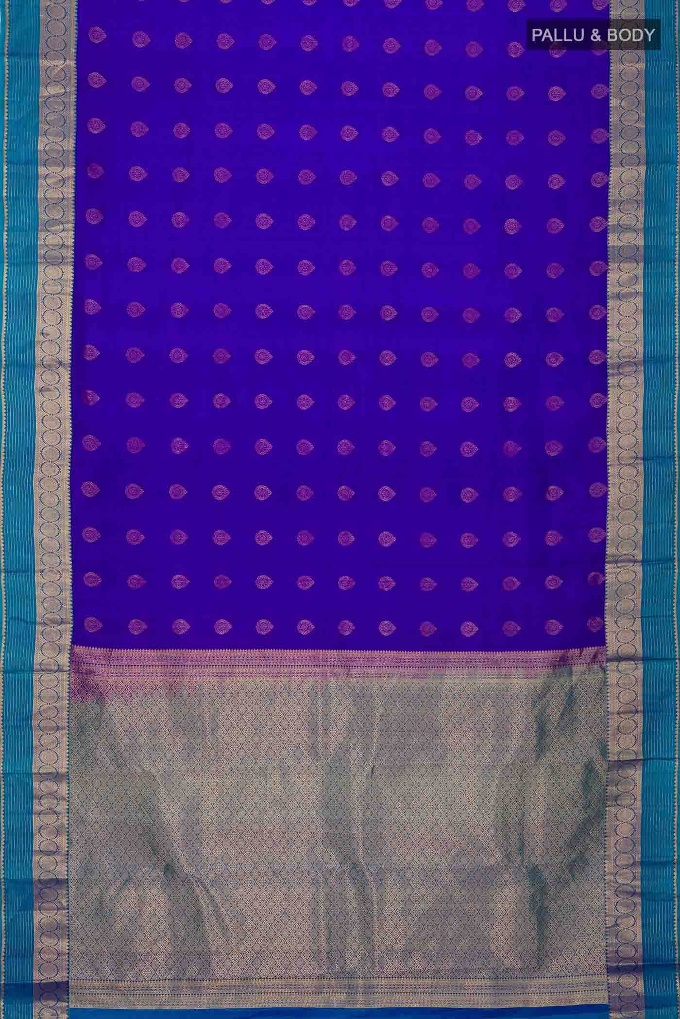 Blue Kanchipuram Silk Saree