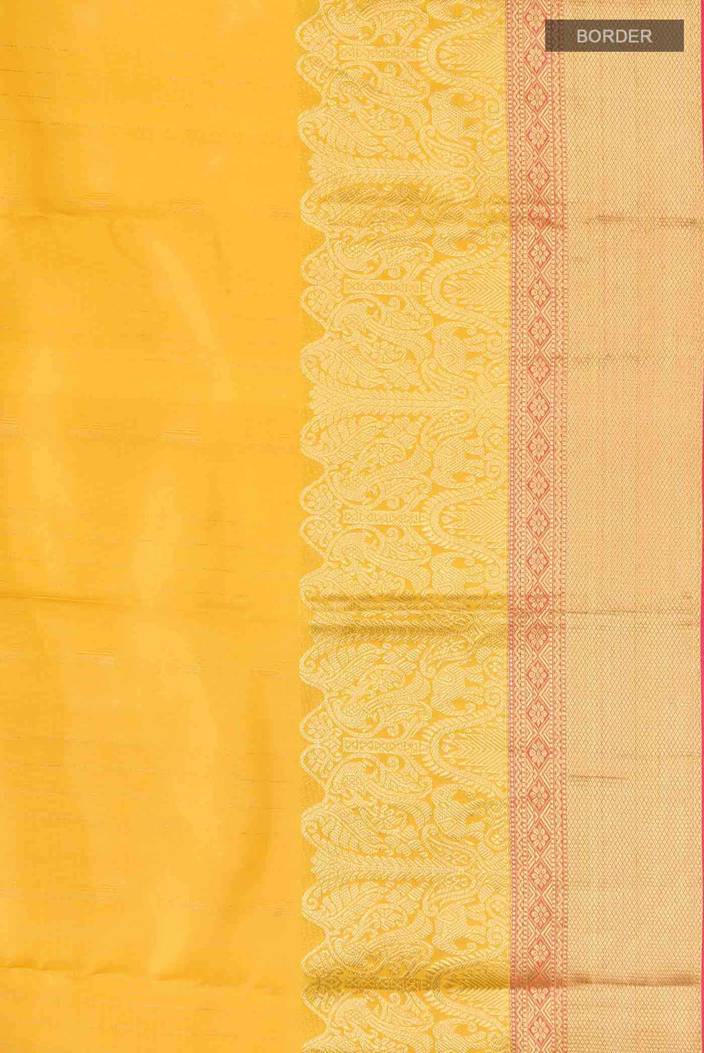 Yellow Kanchipuram Silk Saree