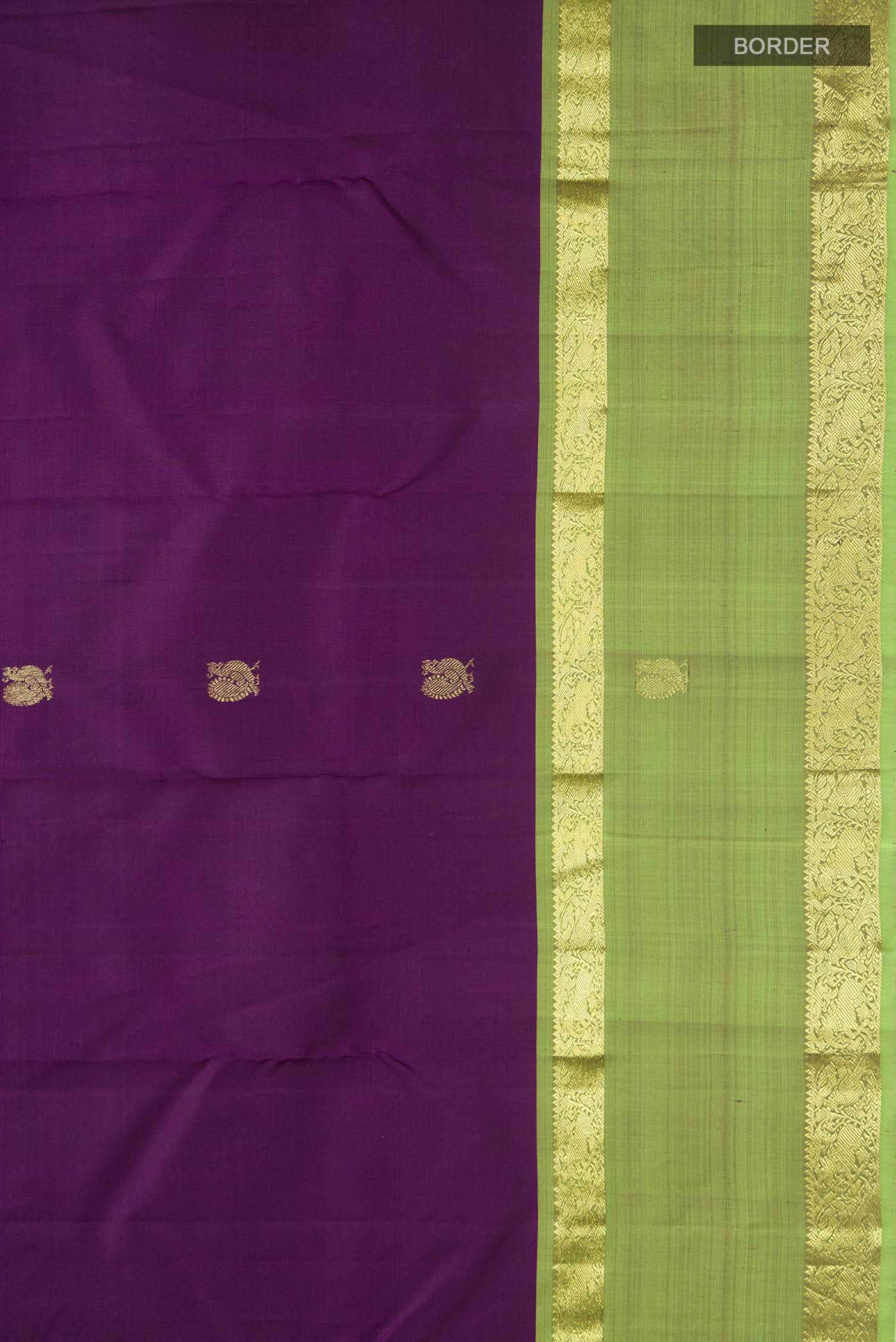 Purple Kanchipuram Silk Saree