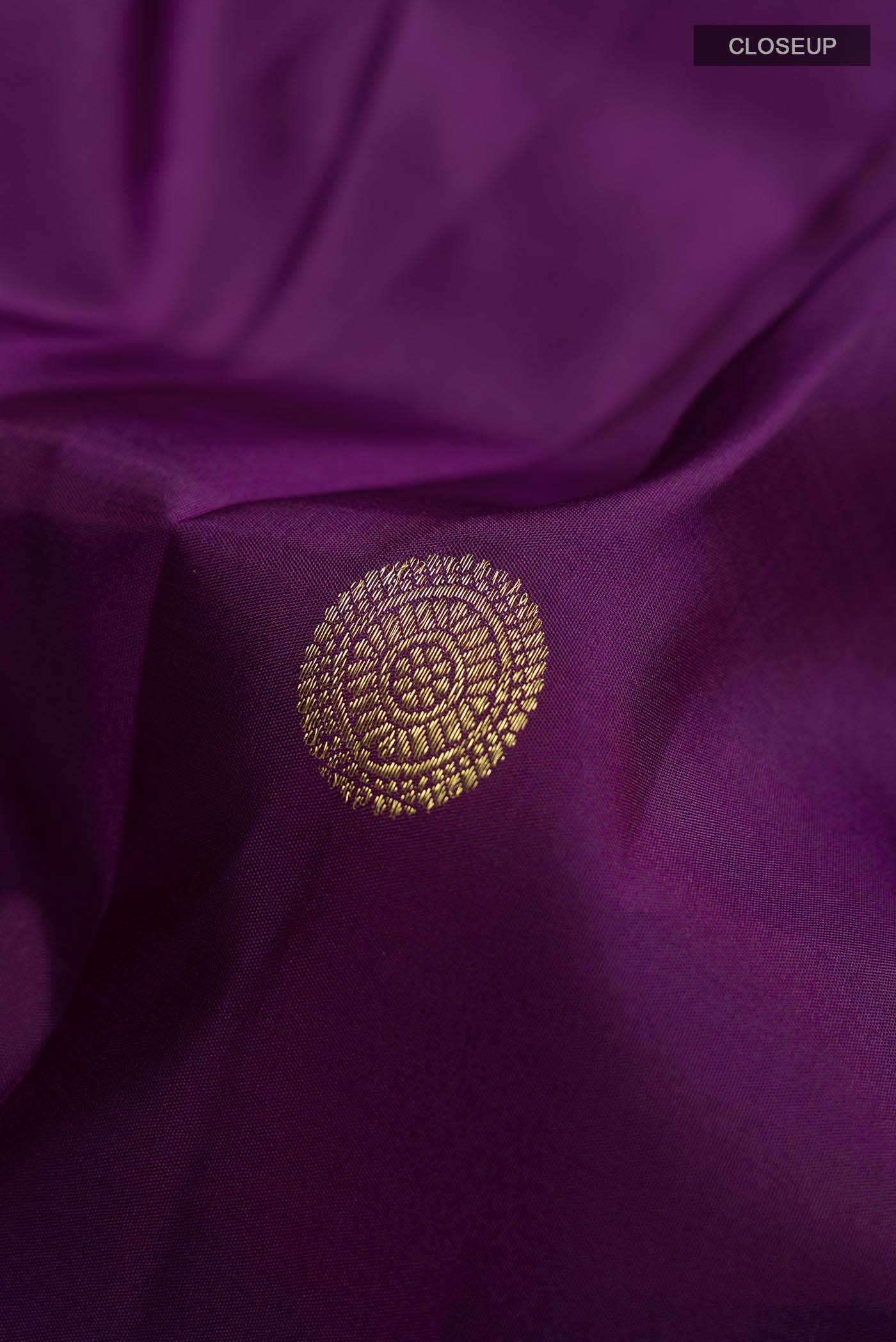 Purple Kanchipuram Silk Saree