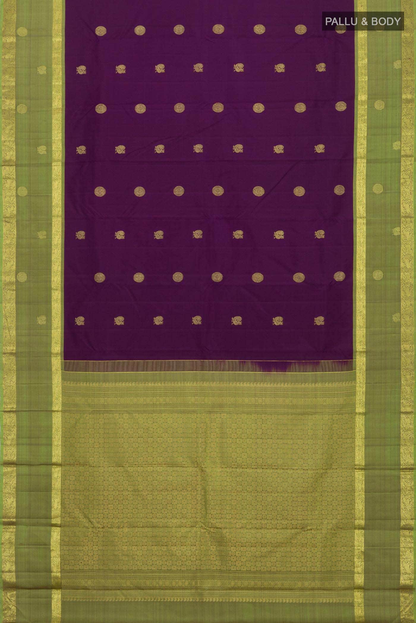 Purple Kanchipuram Silk Saree
