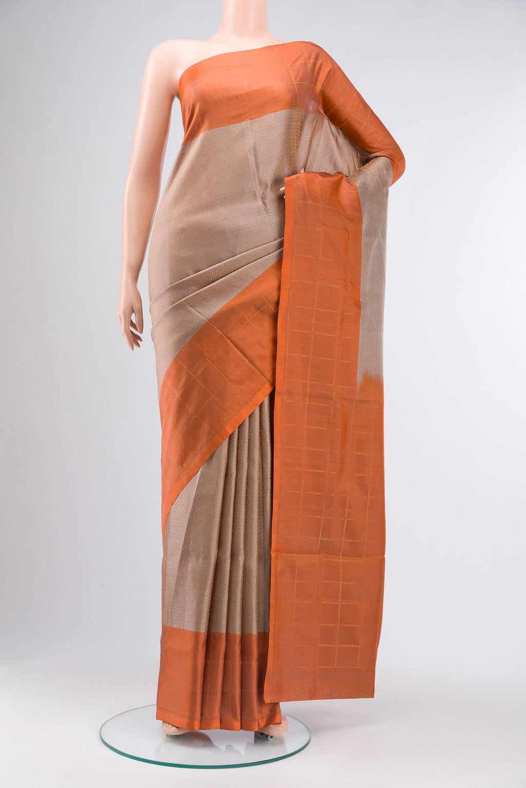 Grey Soft Silk Saree