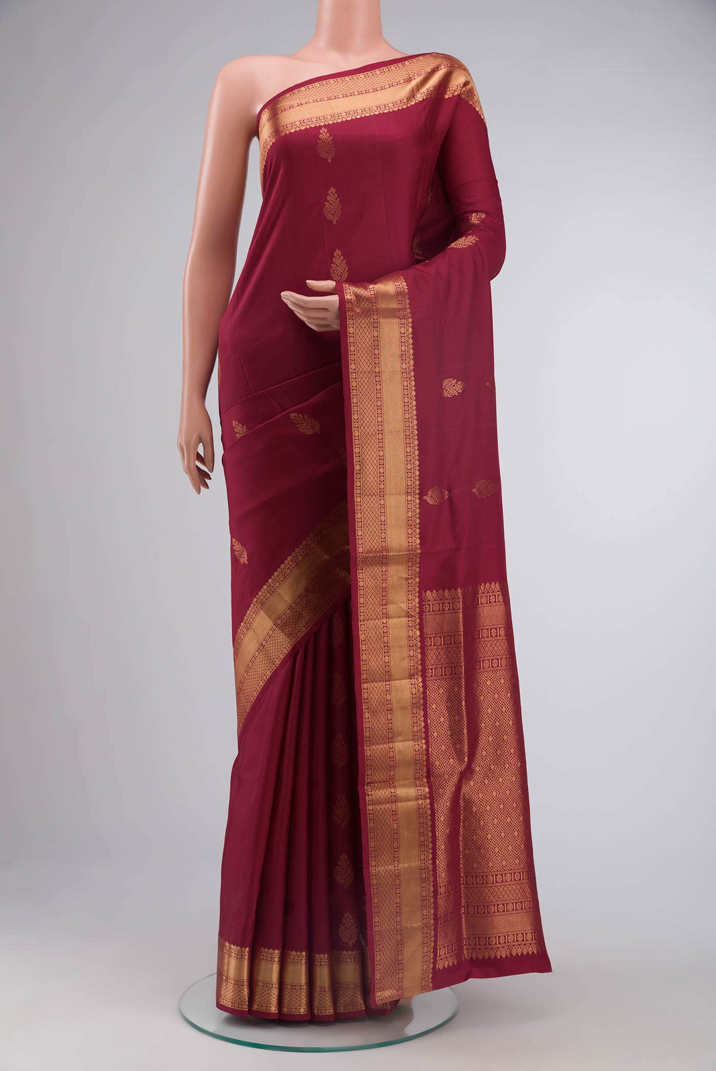 Maroon Soft Silk Saree