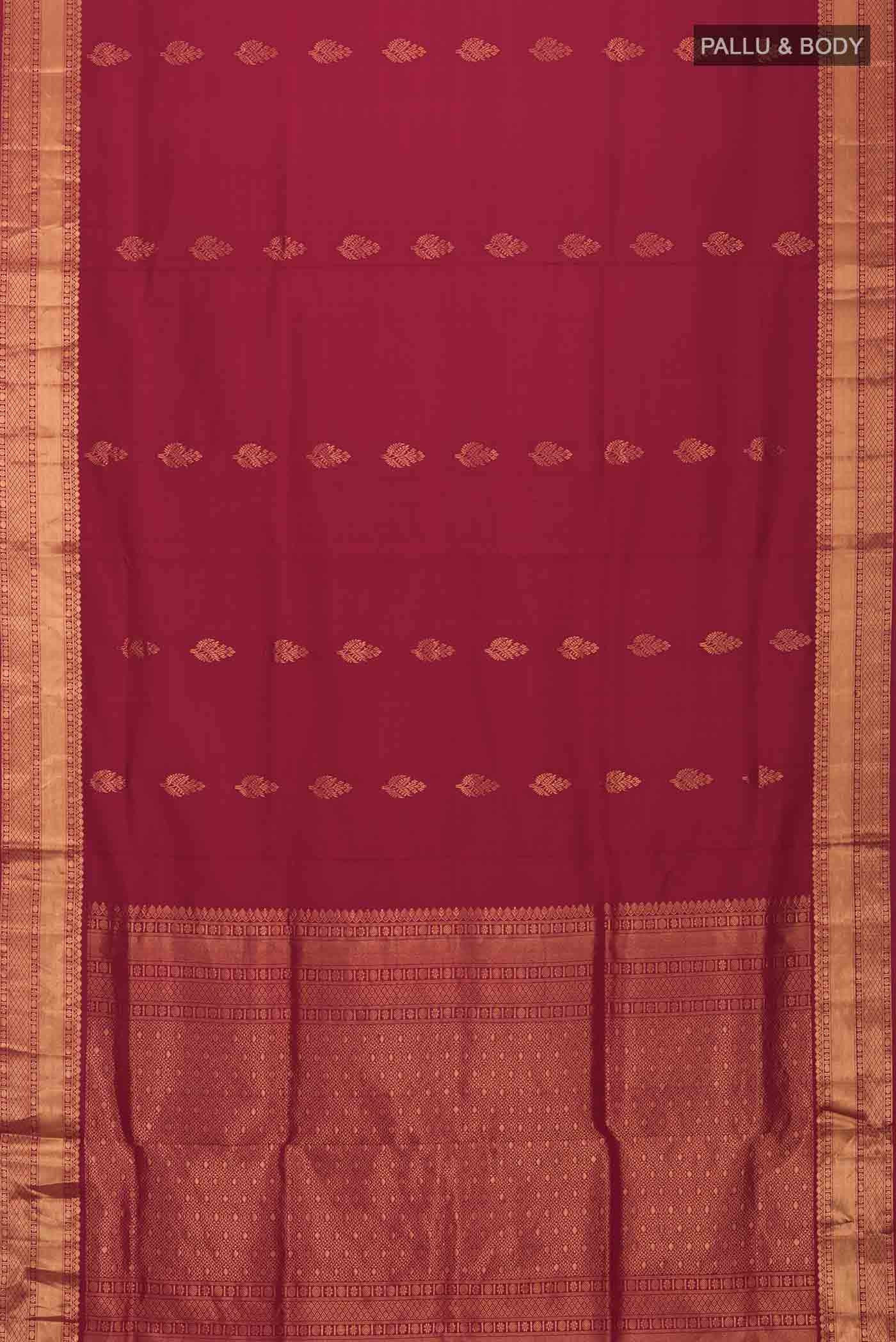 Maroon Soft Silk Saree