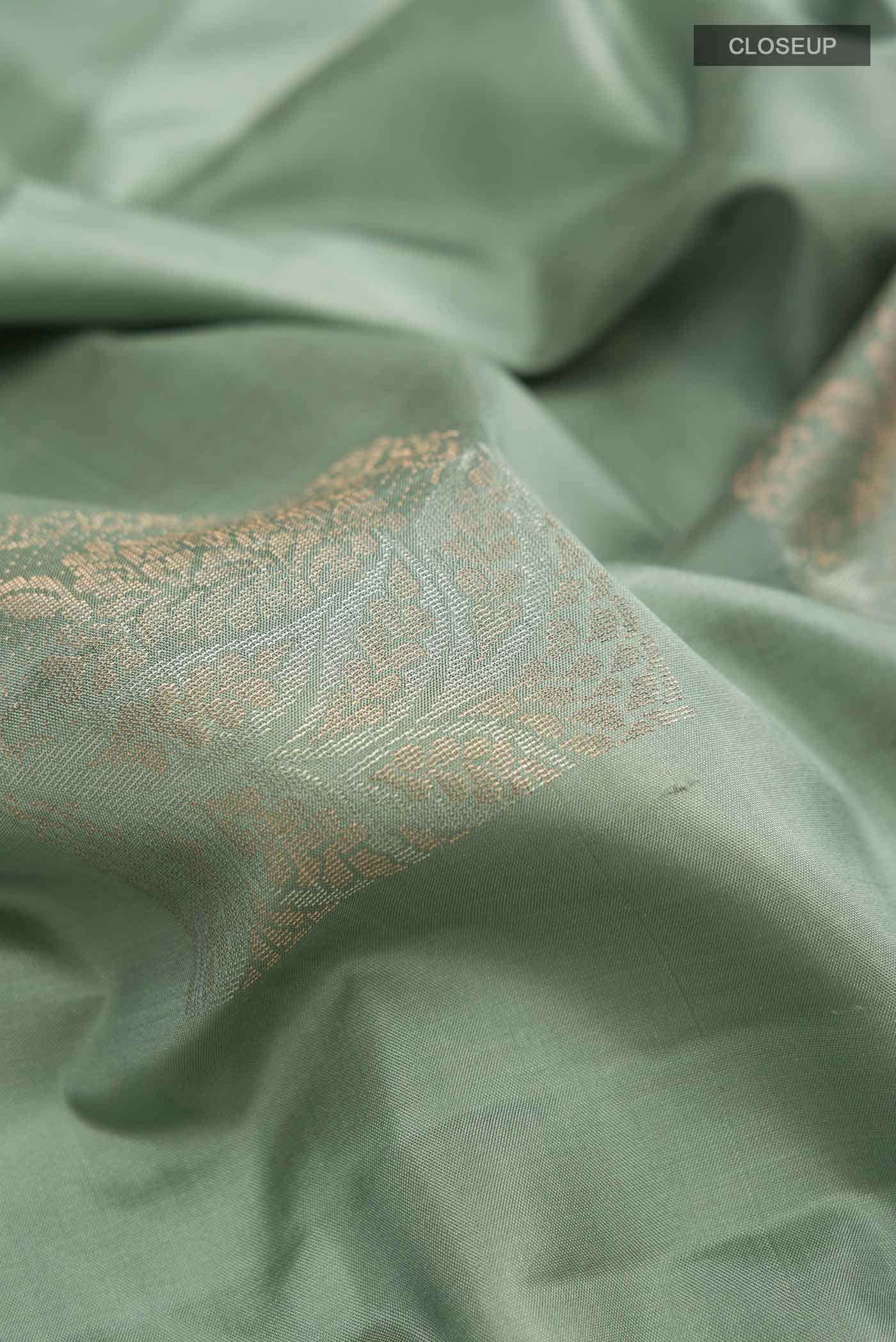 Sage Green Soft Silk Saree