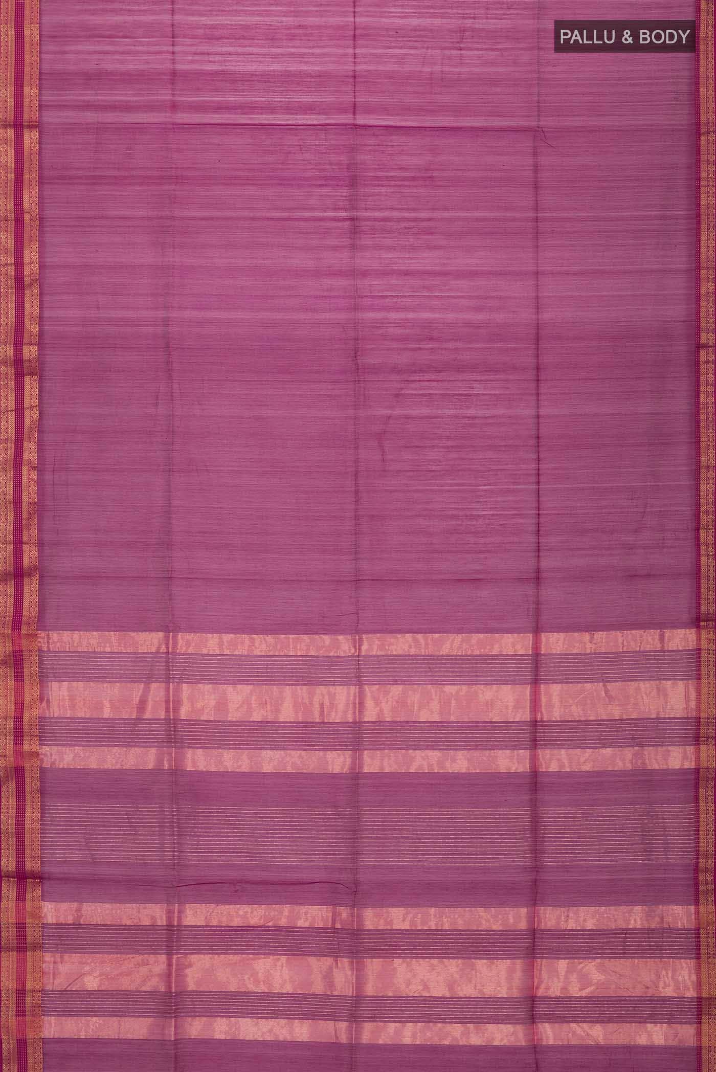 Purple Maheshwari Silk Saree