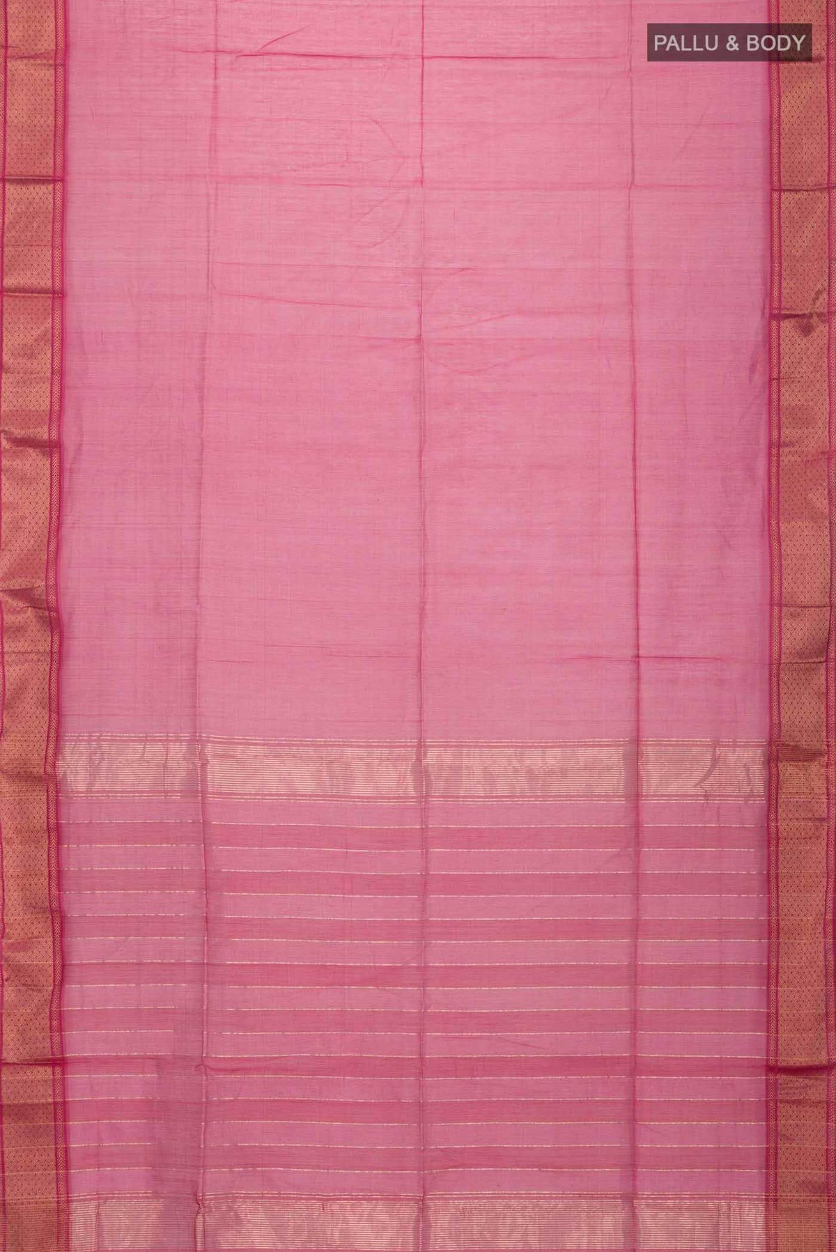 Coral Maheshwari Silk Saree