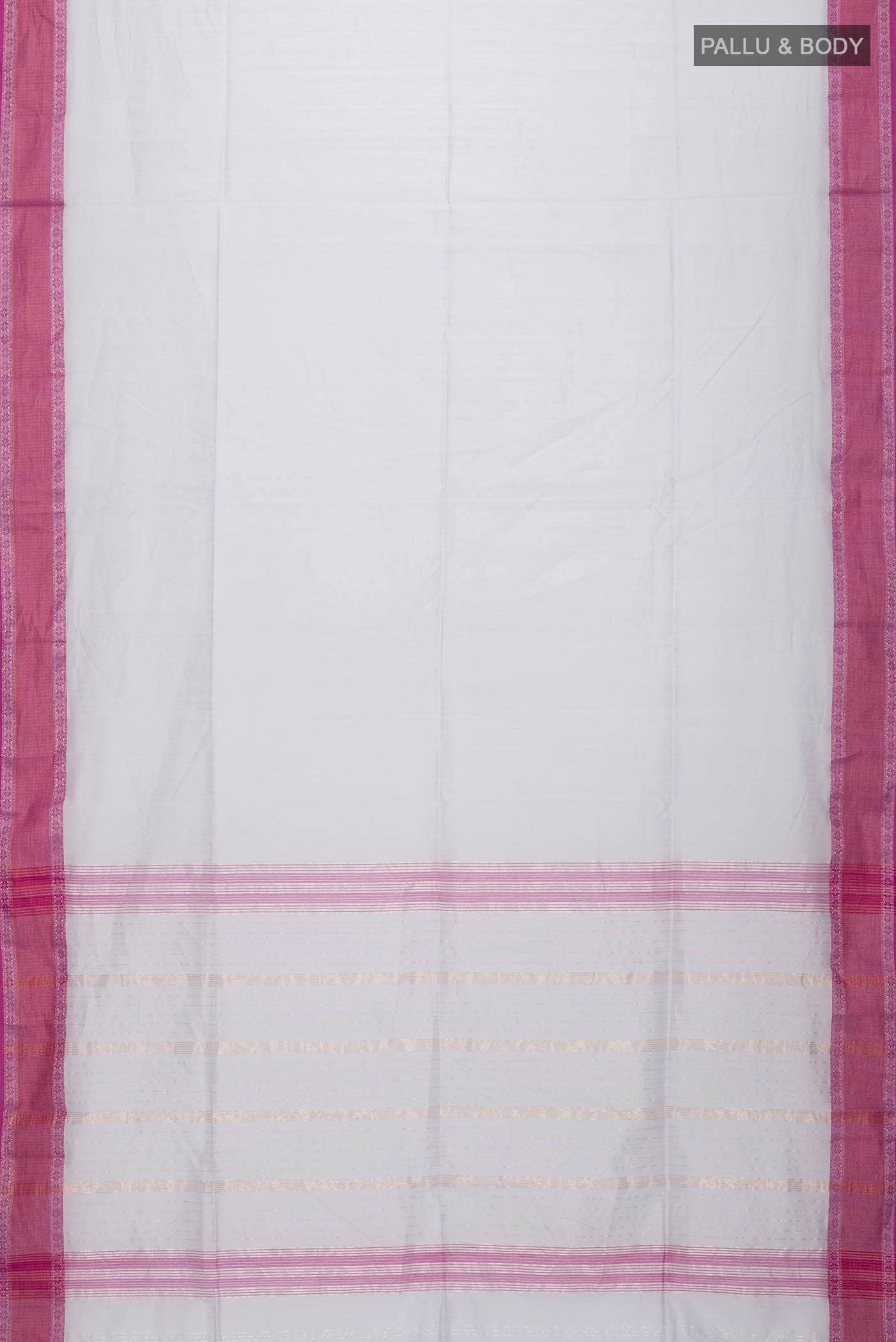 Grey Maheshwari Silk Saree