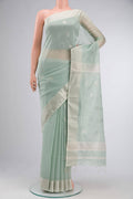 Light Green Maheshwari Silk Saree