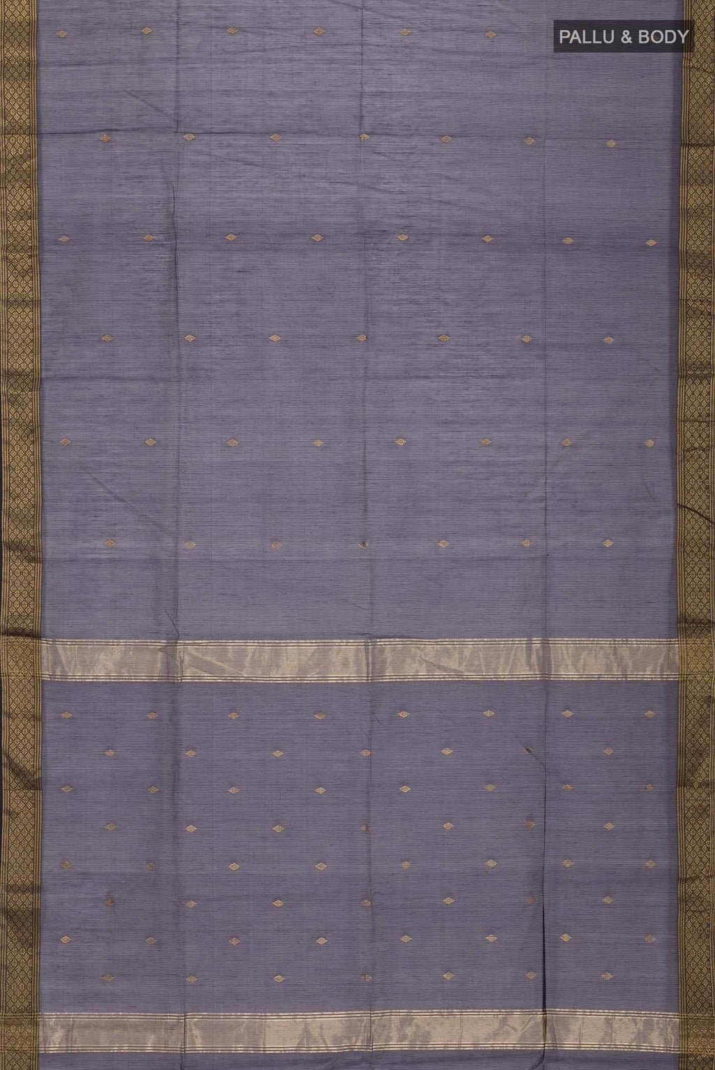 Navy Blue Maheshwari Silk Saree
