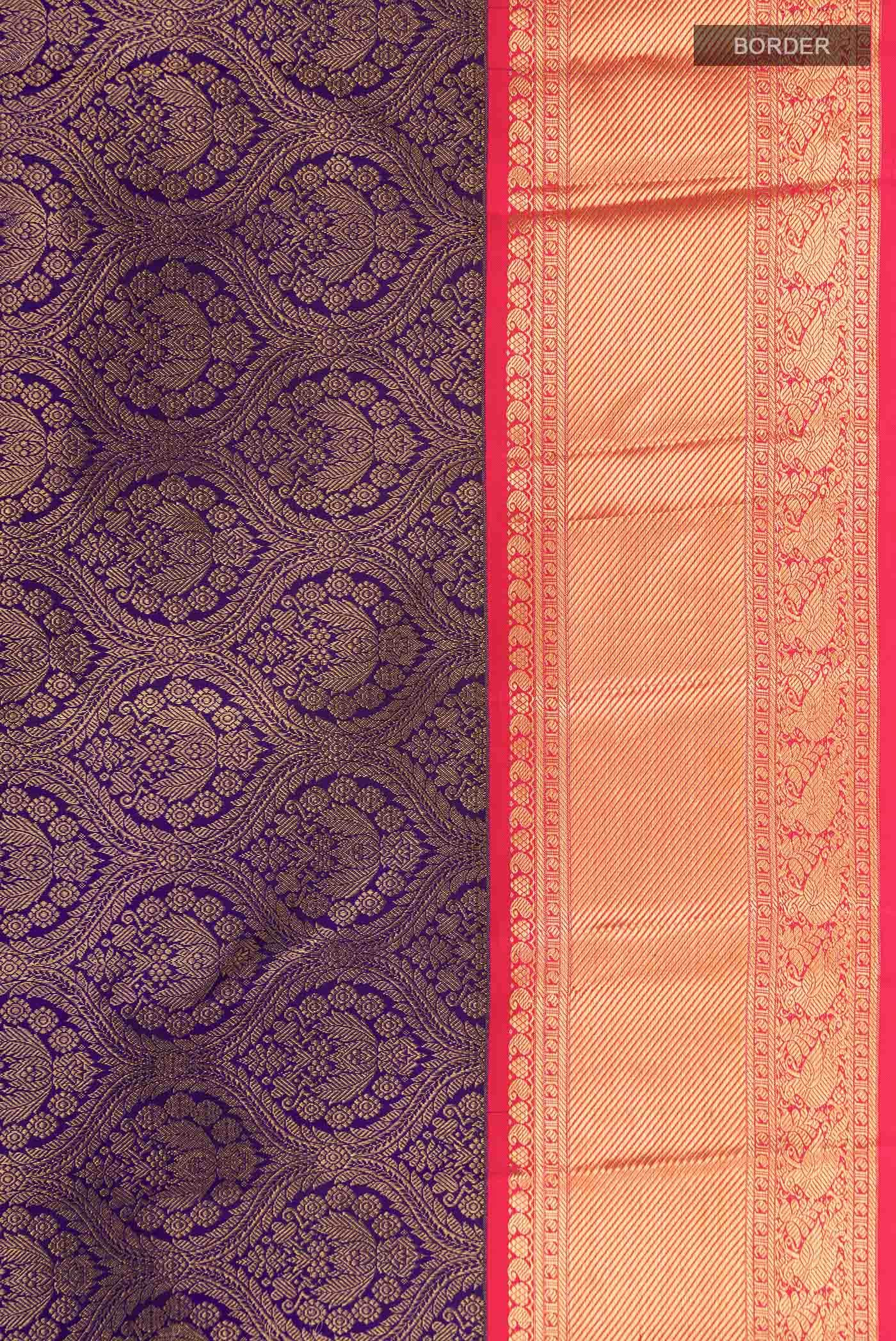 Navy Blue Kanchipuram Silk Saree
