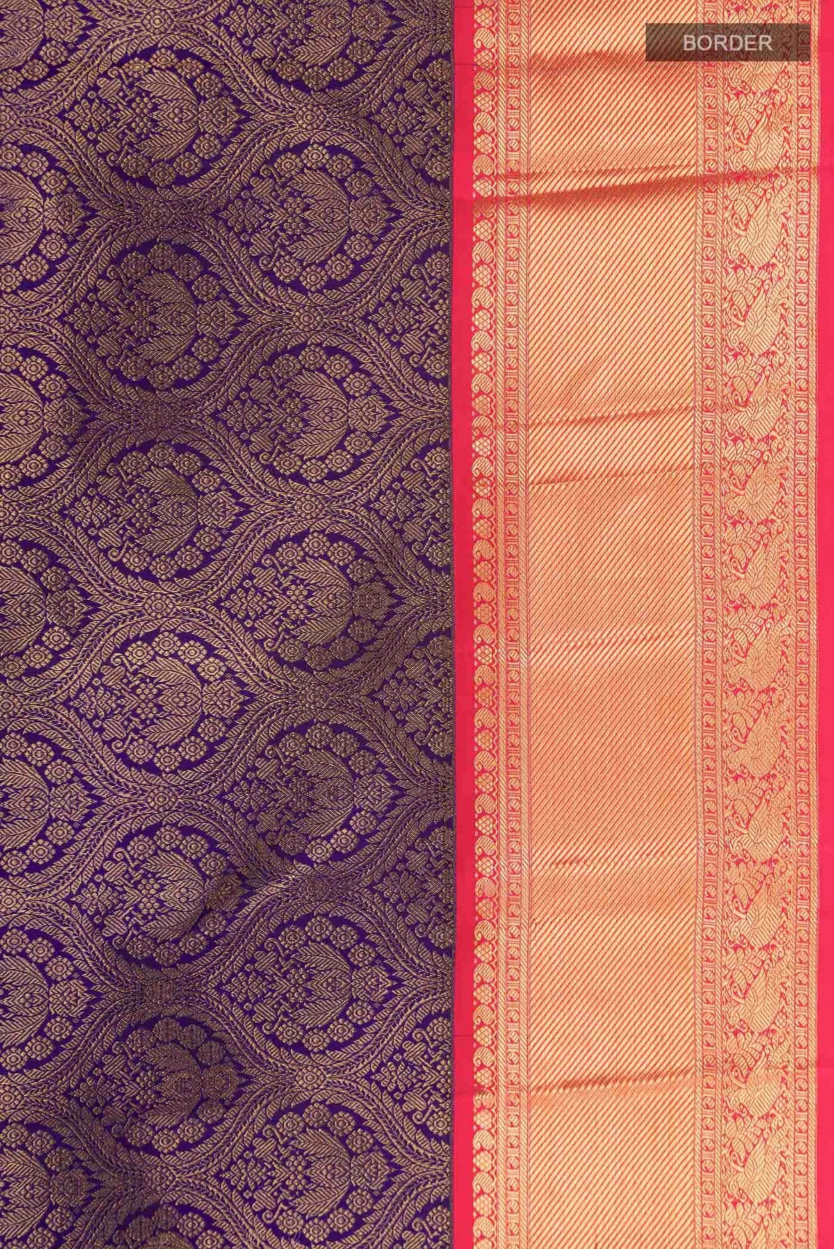 Navy Blue Kanjivaram Silk Saree