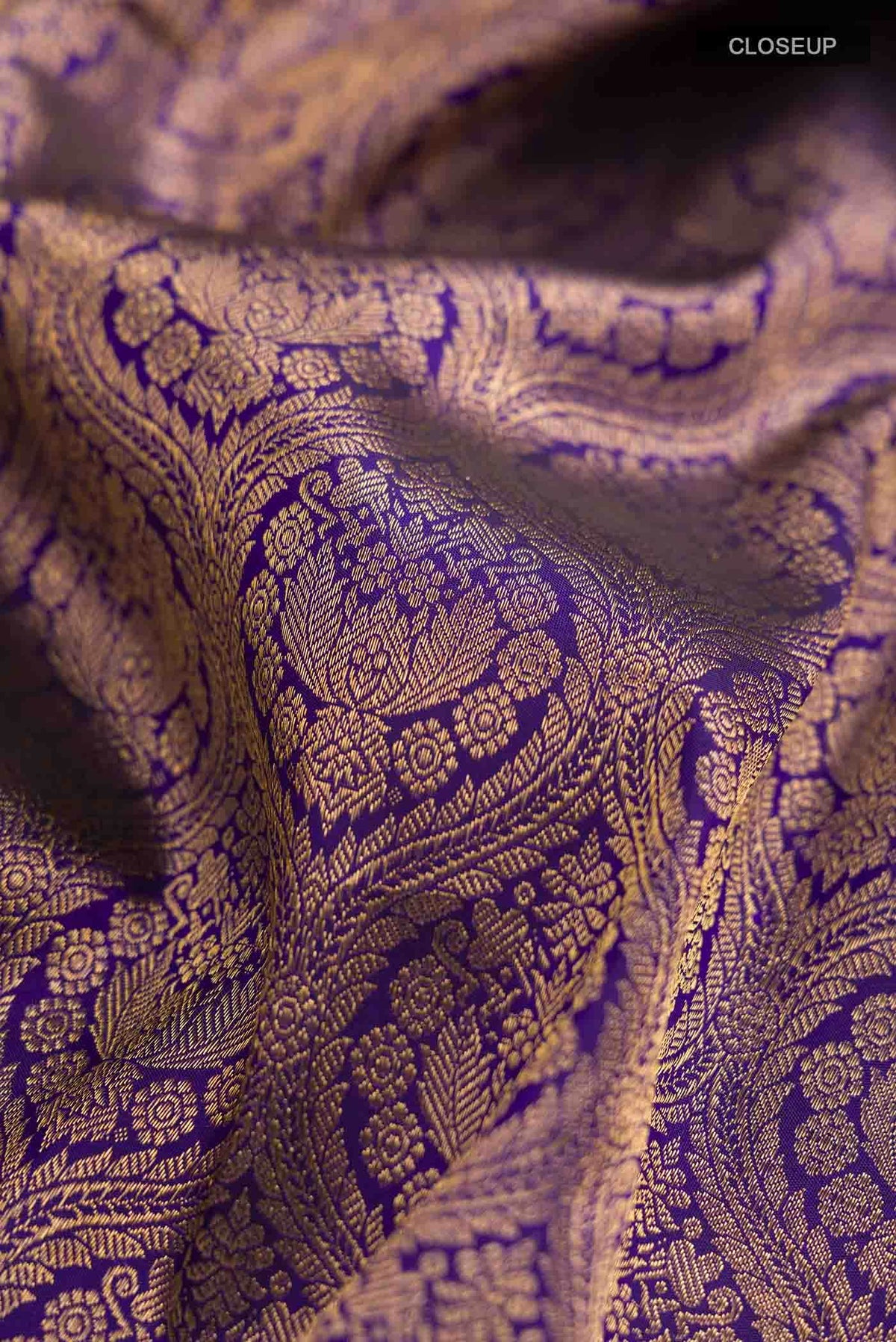 Navy Blue Kanjivaram Silk Saree