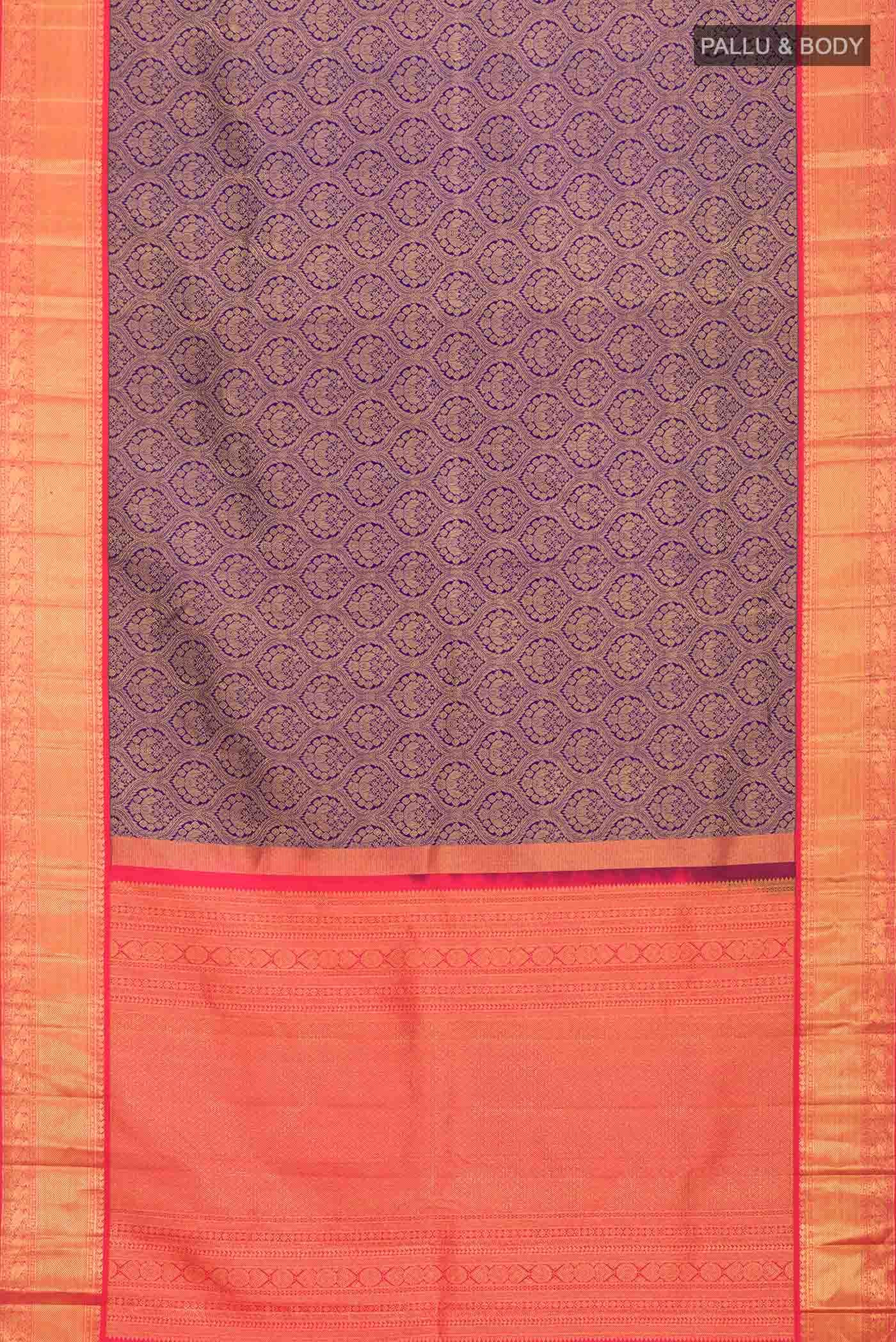 Navy Blue Kanchipuram Silk Saree