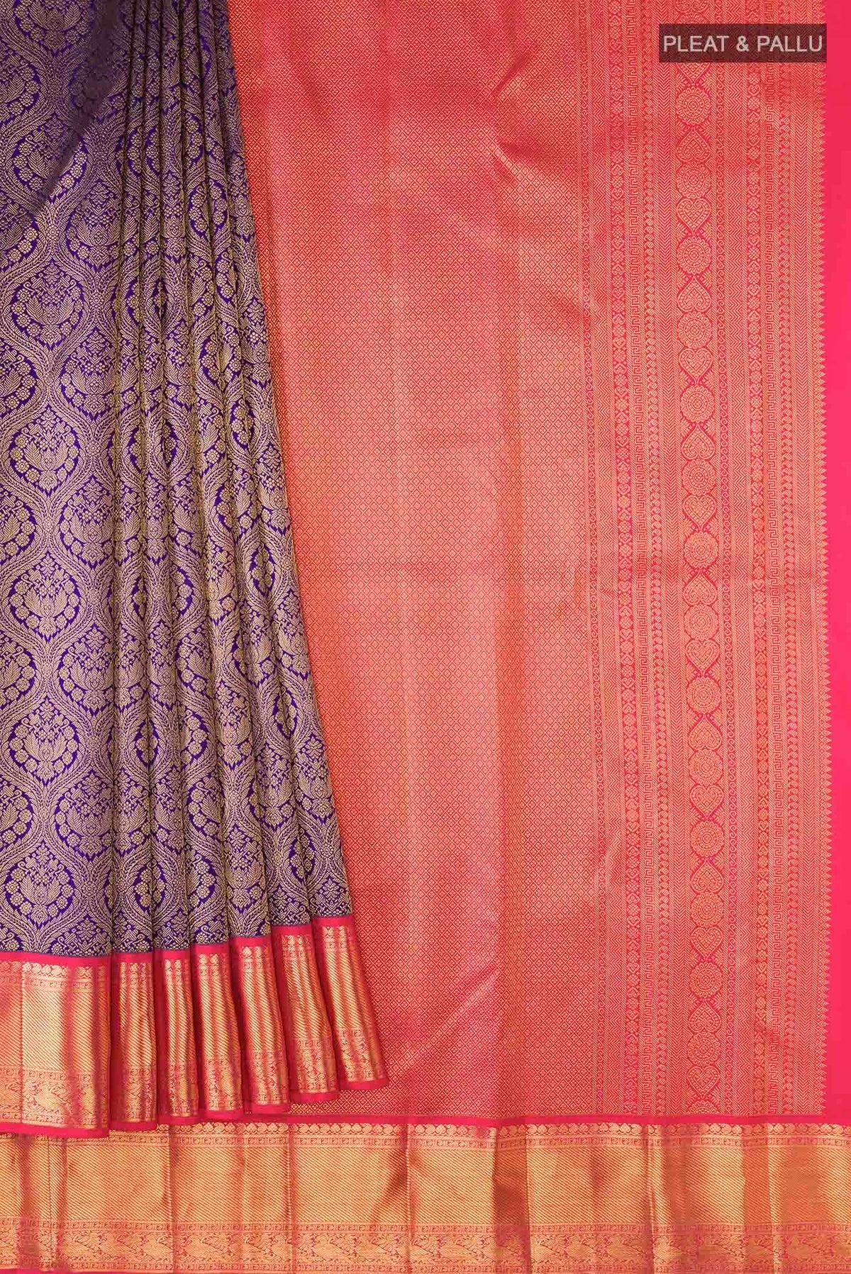 Navy Blue Kanjivaram Silk Saree