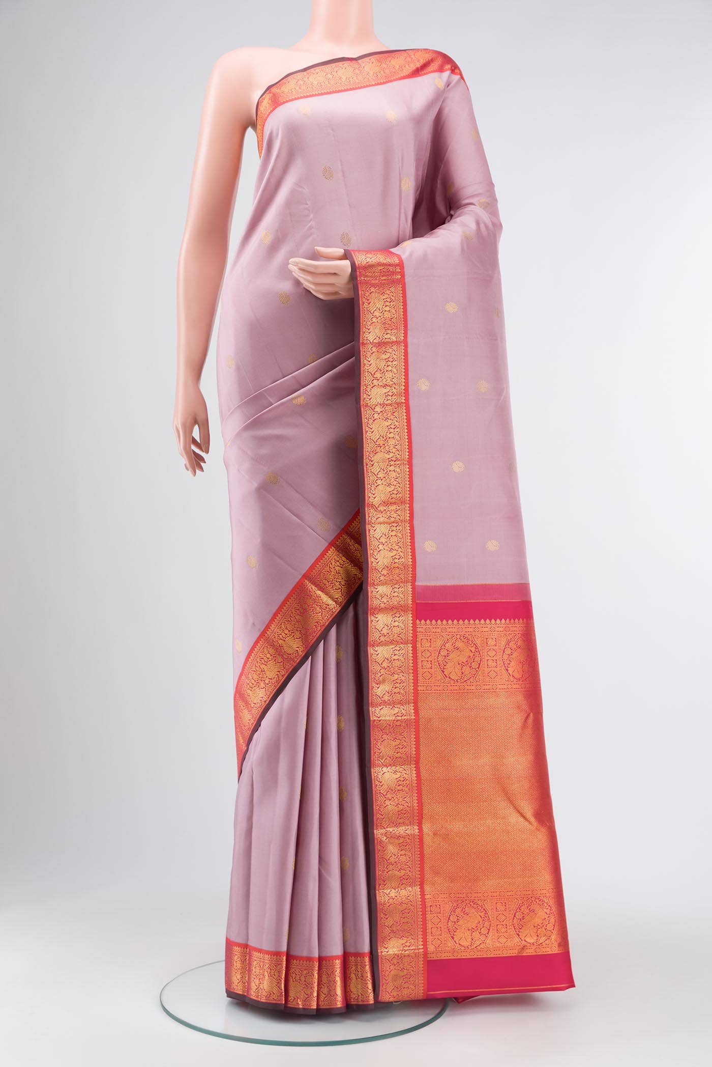 Lavender Kanchipuram Silk Saree